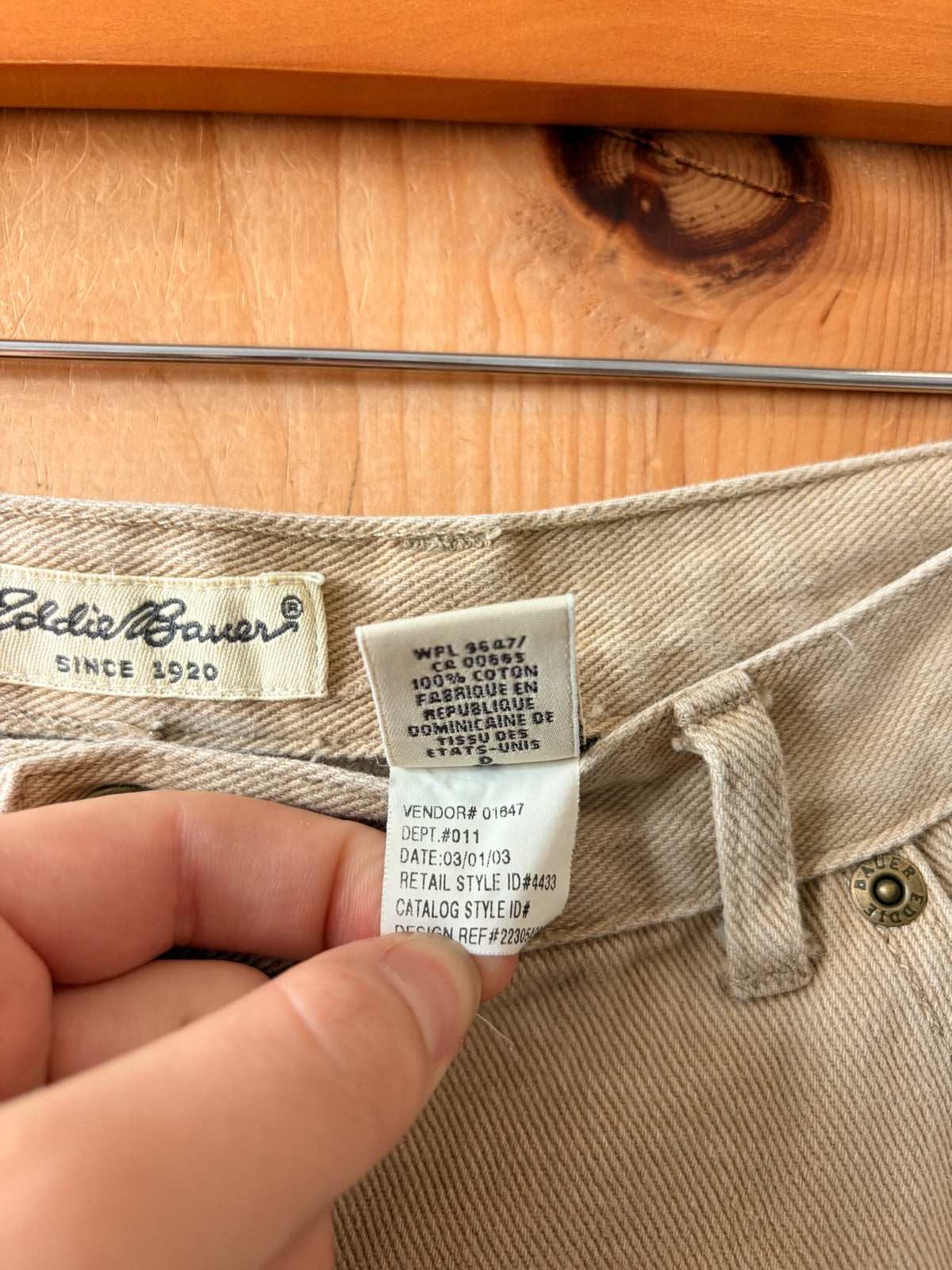‘03 Eddie Khaki Skirt : 35” W