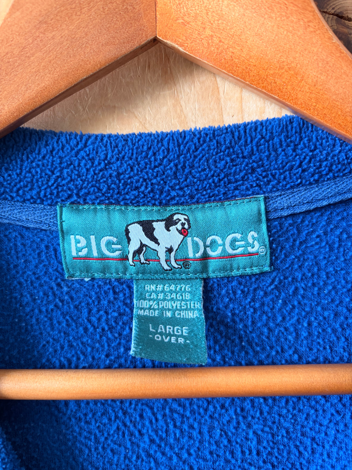 Big Dogs Royal Blue Fleece Crew : L