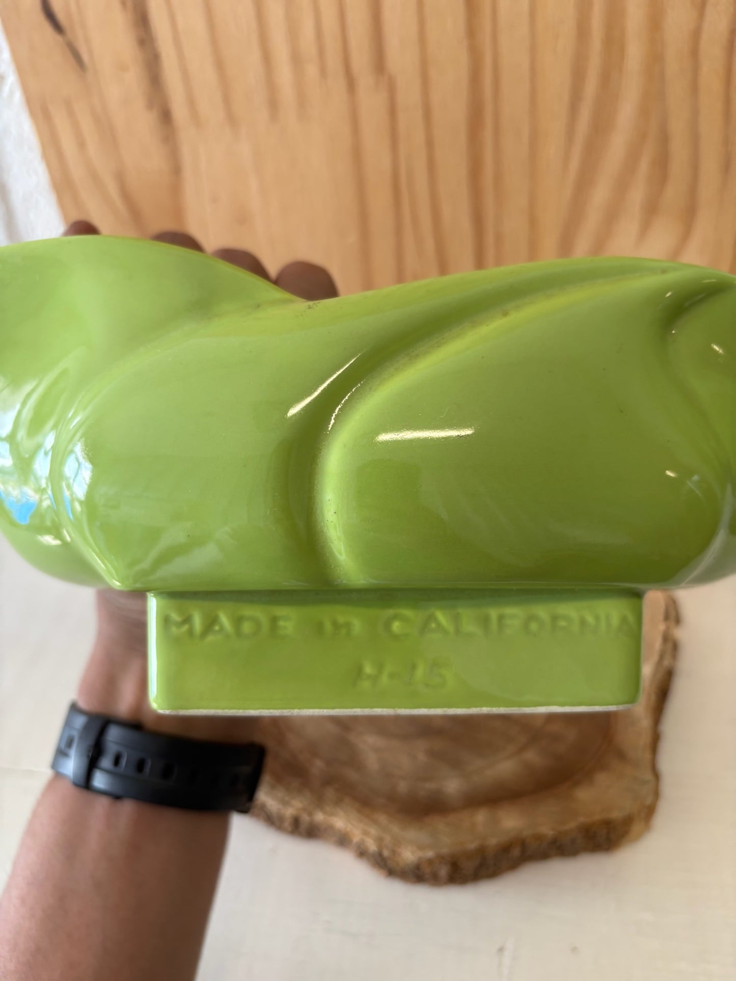 Vtg California Lime Green Planter (Local Pick Up Only)