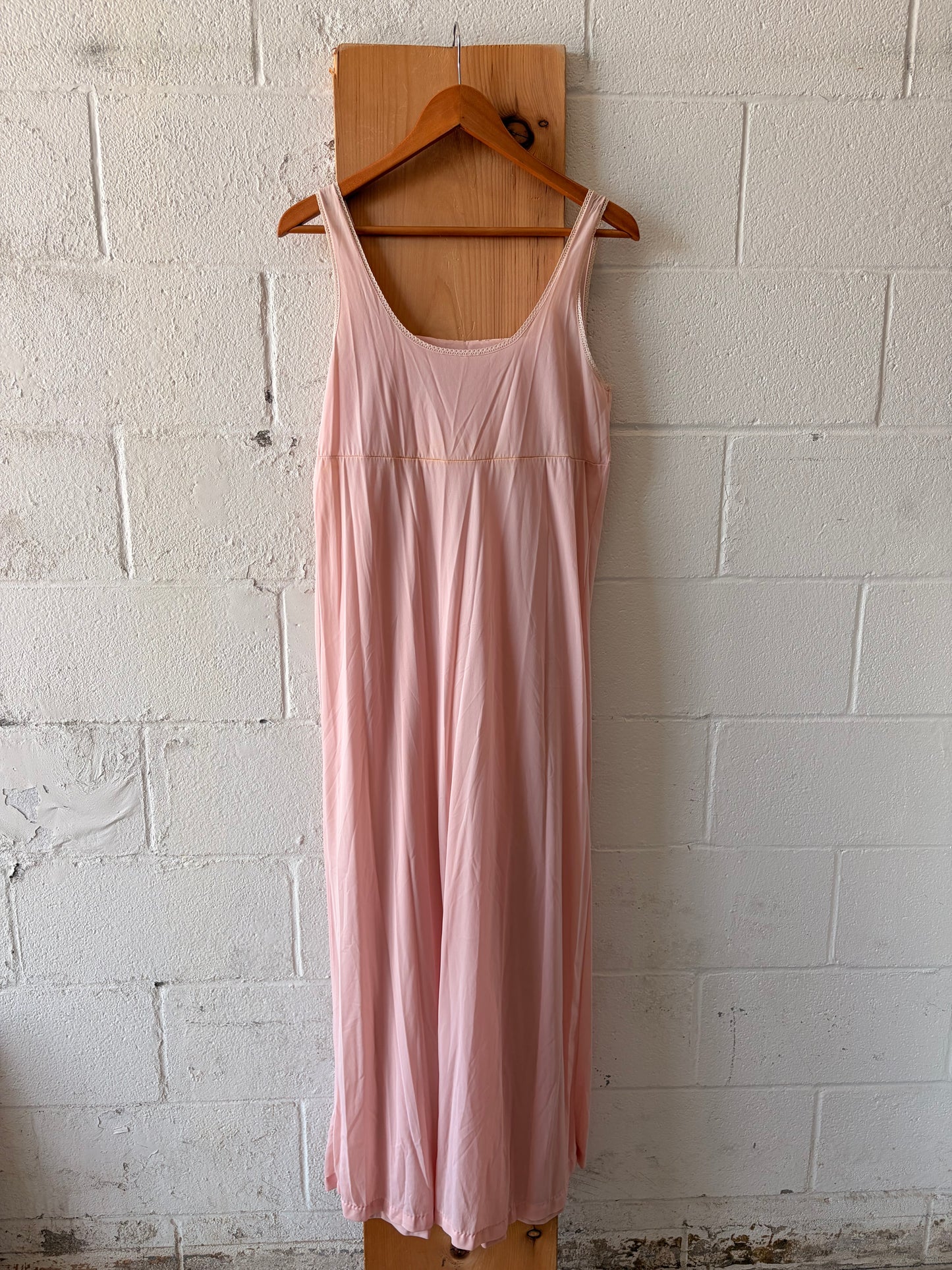Vtg Pink & White Lace Peignoir Set : M/L