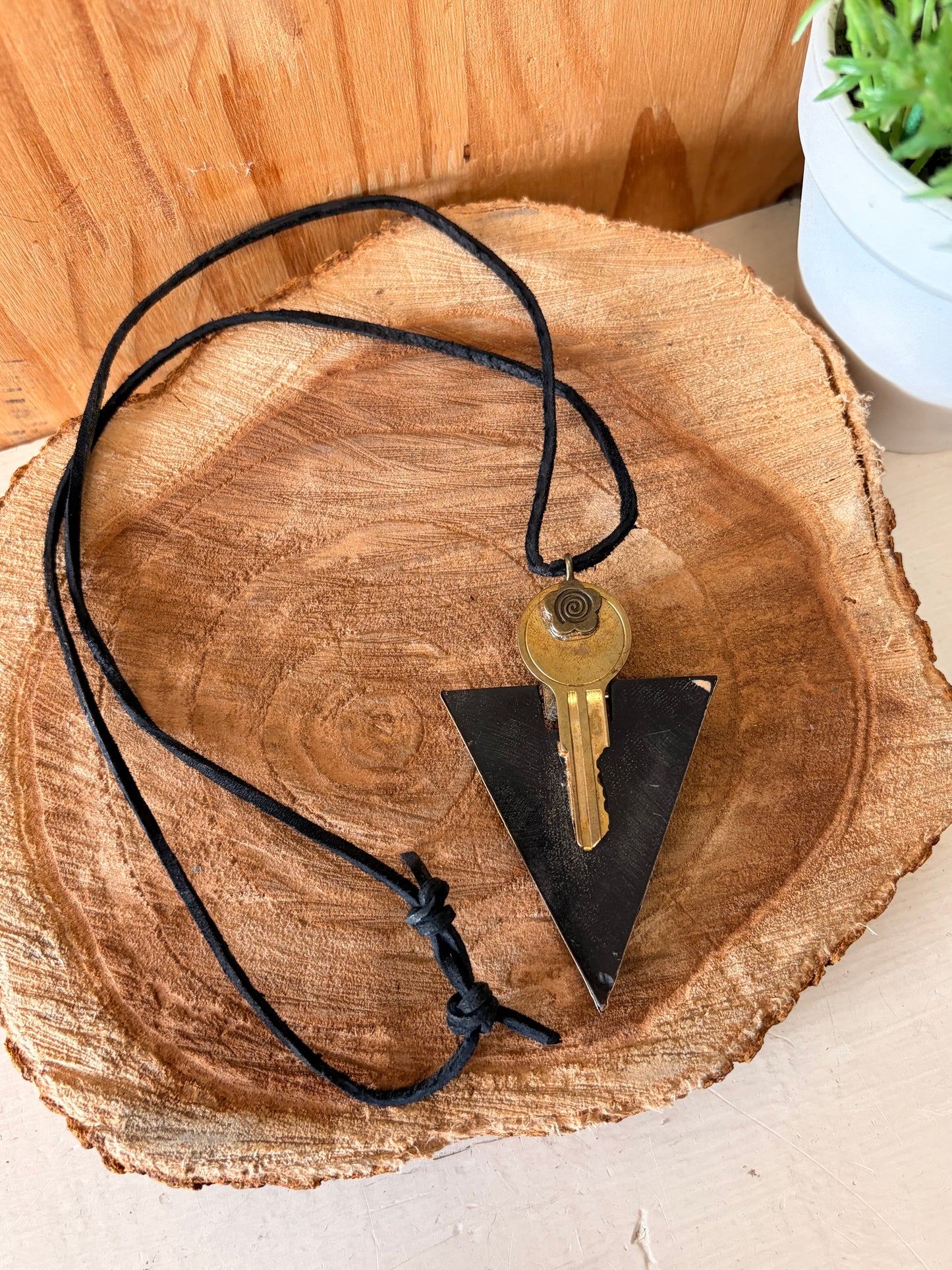 Handmade Triangle Cord Necklace
