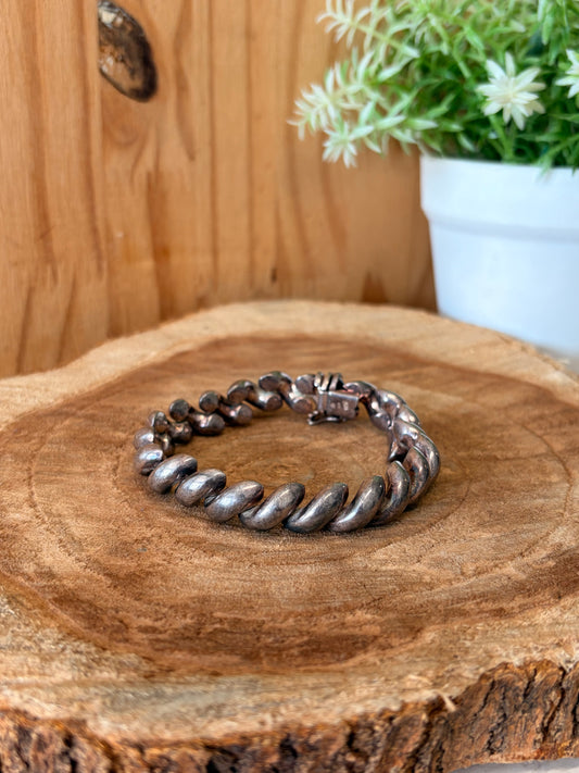 925 Silver Macaroni Link Bracelet