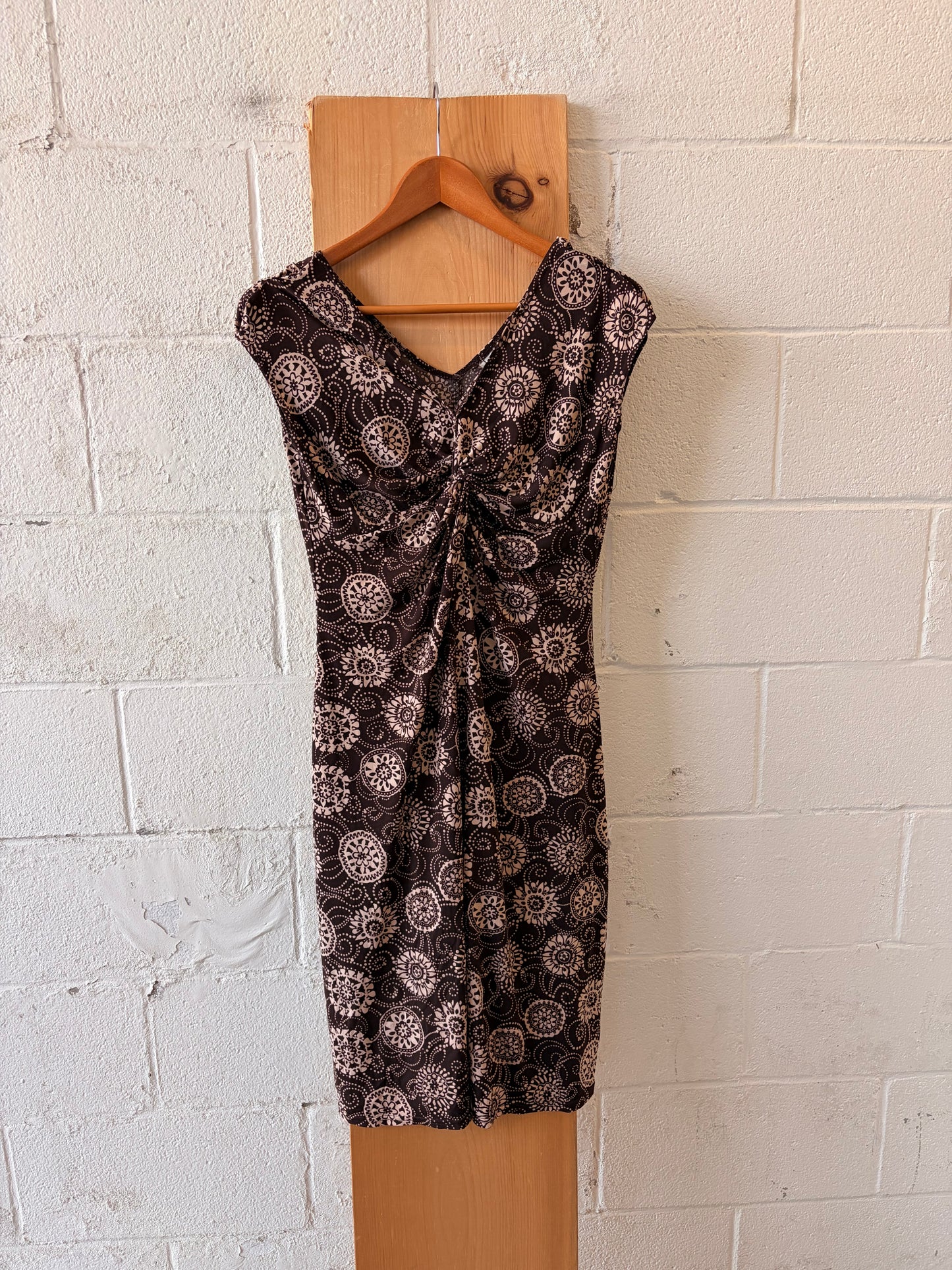 Pink & Brown Patterned Dress : S/M