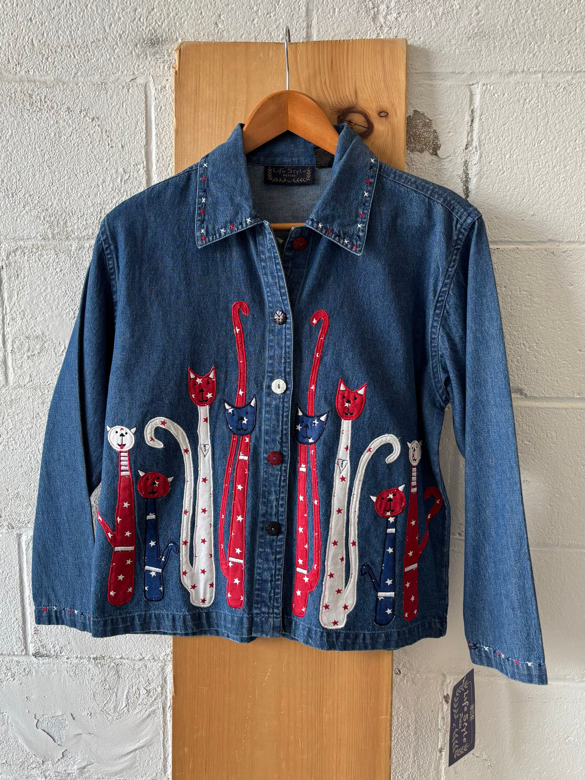 Denim Cat Button Up : Petite S