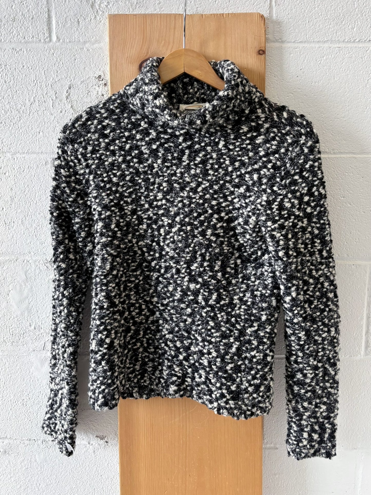 Vtg Textured Turtleneck Sweater : M