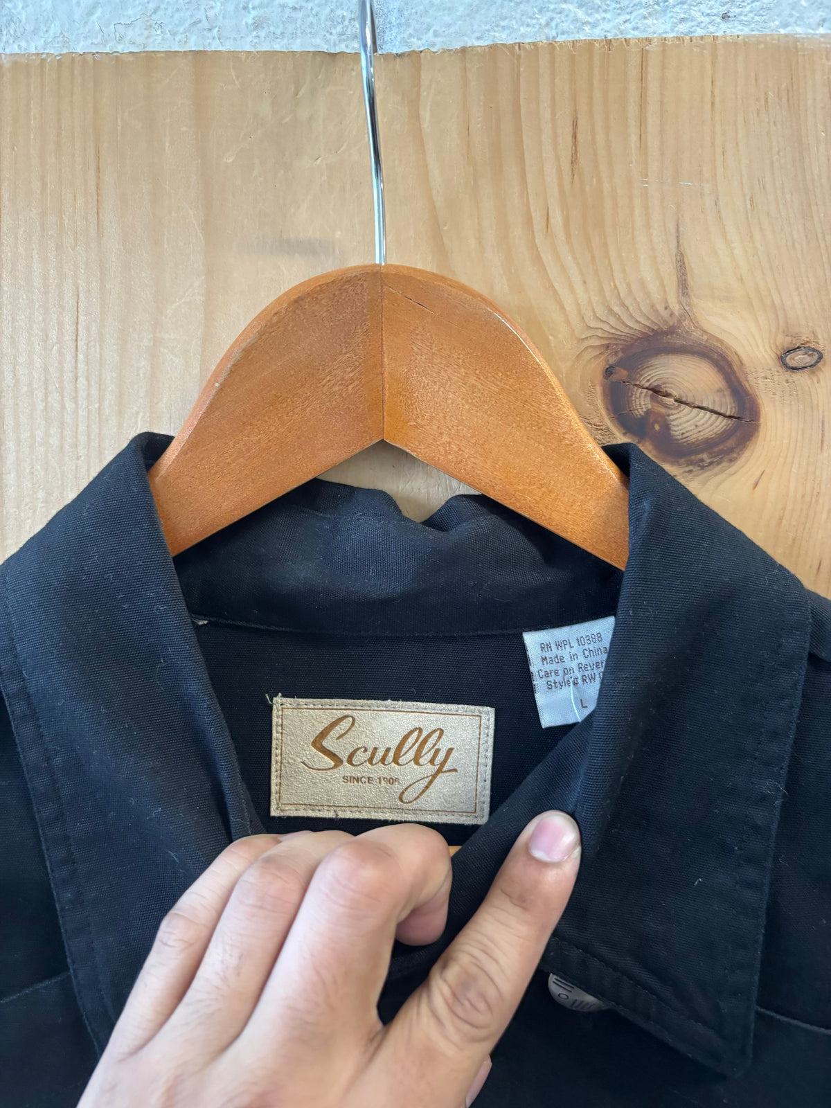 Vtg Scully Bib Front Long Sleeve Top : L