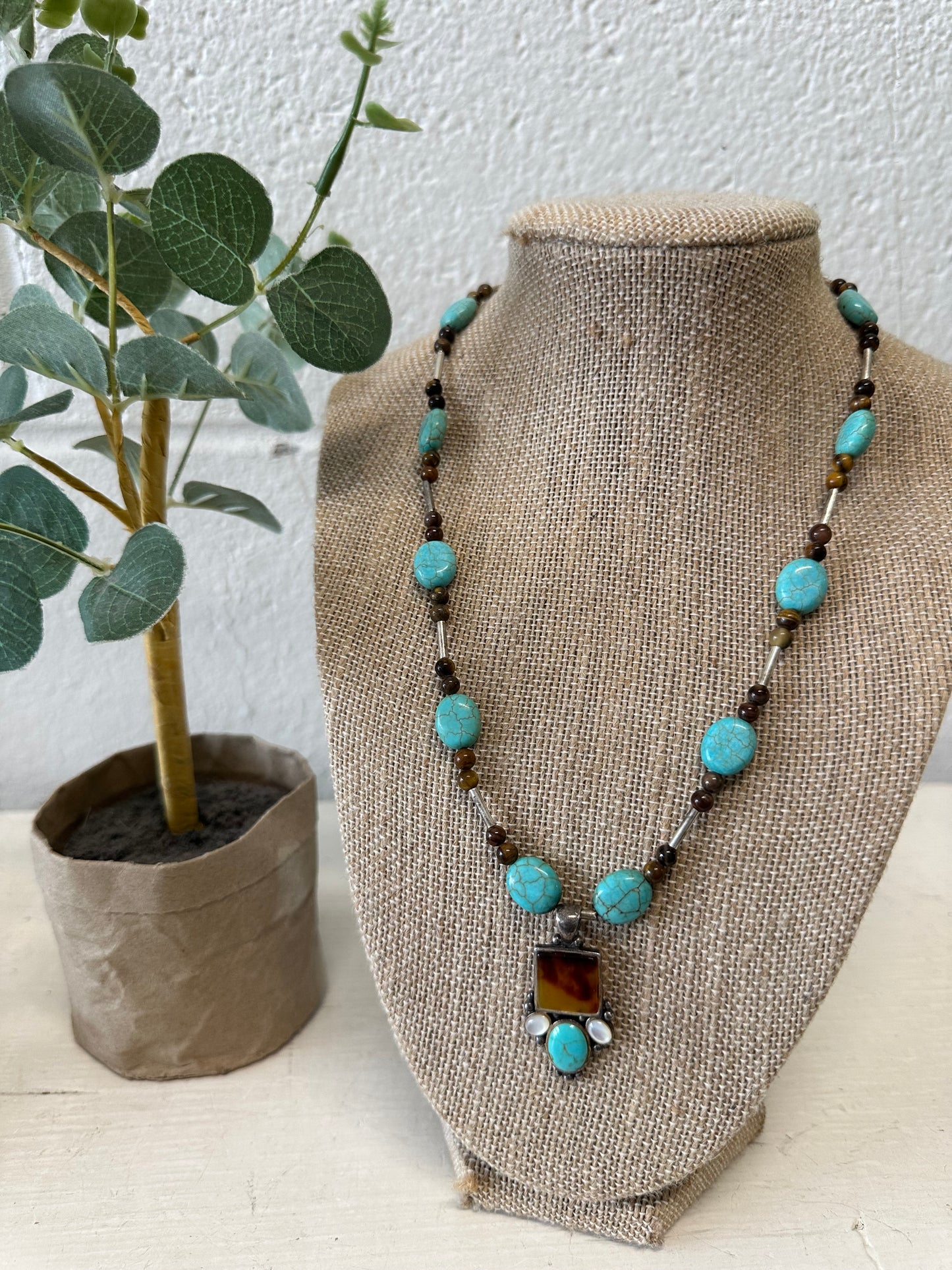 925 Beaded Southwestern Necklace