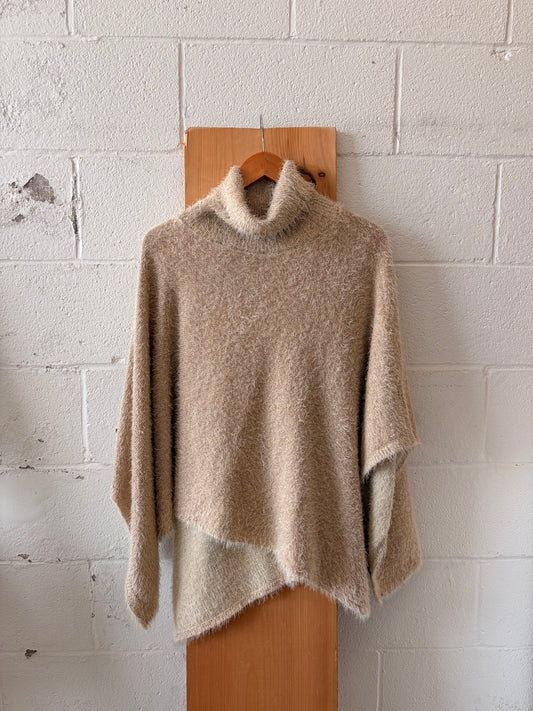 Fuzzy Metallic Poncho : OS