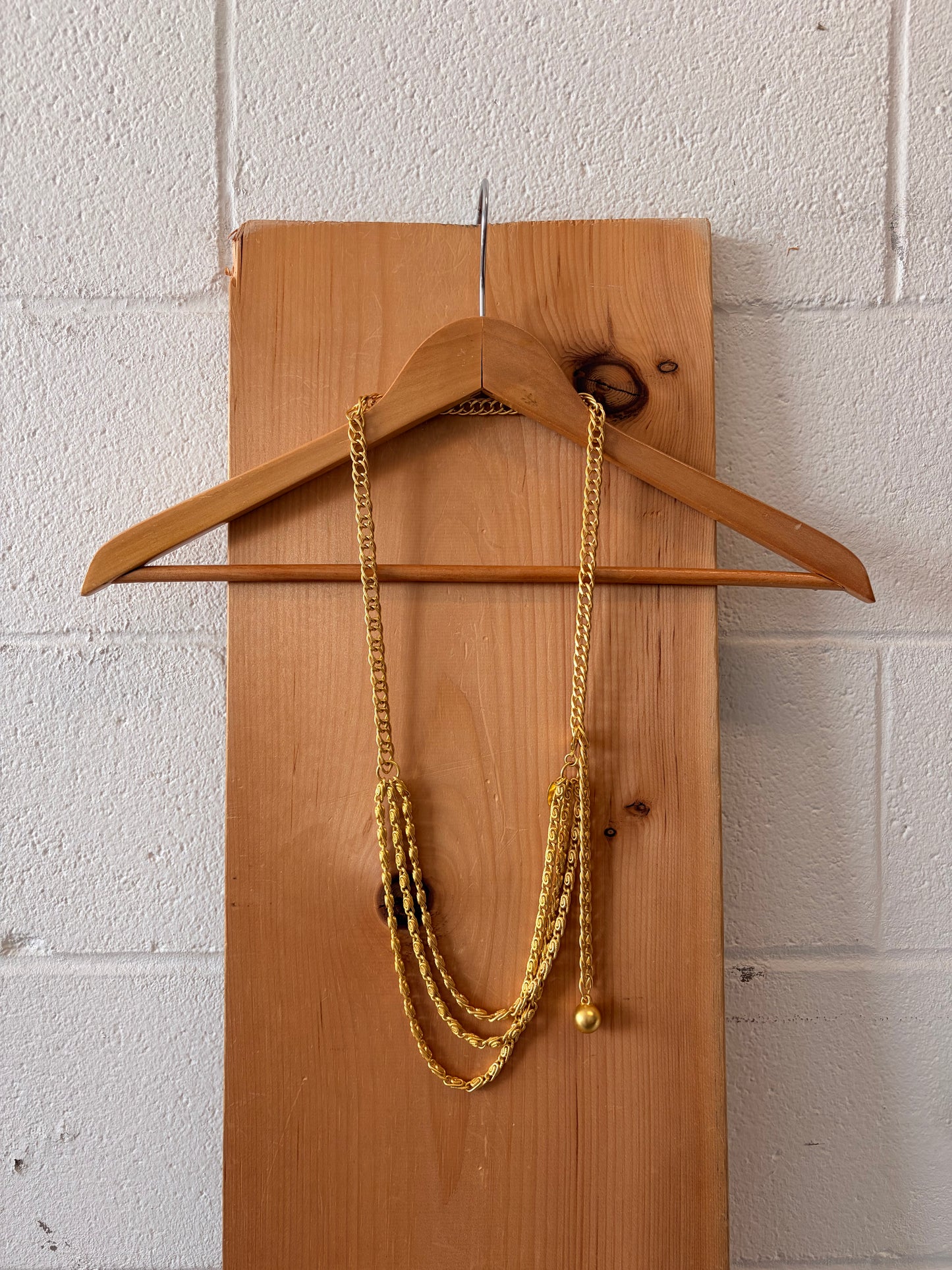 Gold Tone Layered Chain Belt