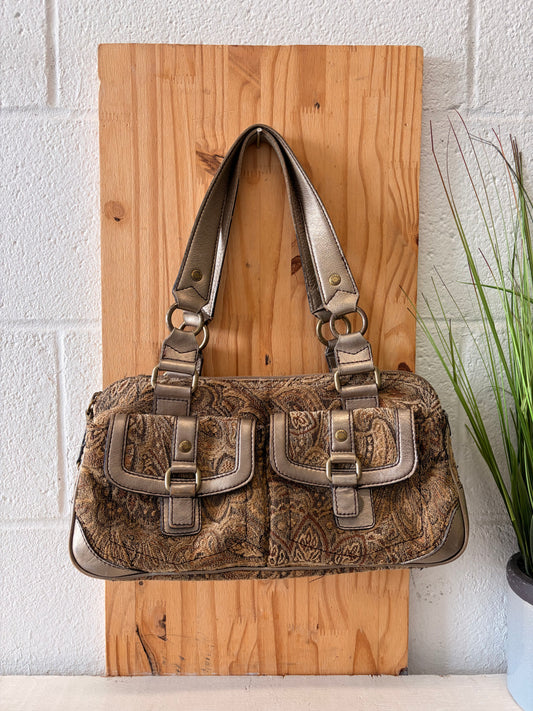 Vtg Fossil Tapestry Purse