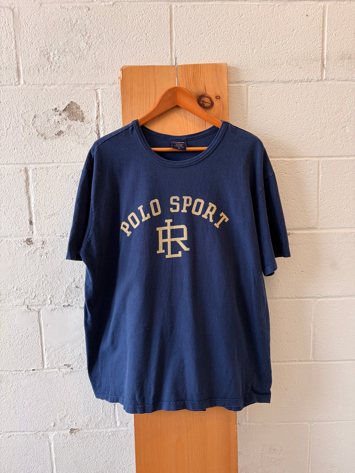 Vtg Navy Polo Sport Tee : XL