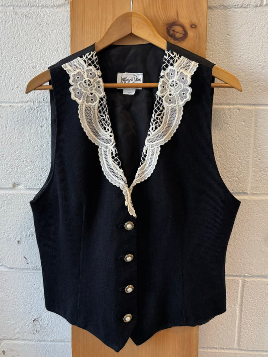 Vtg Lace Detailed Vest : 15/16