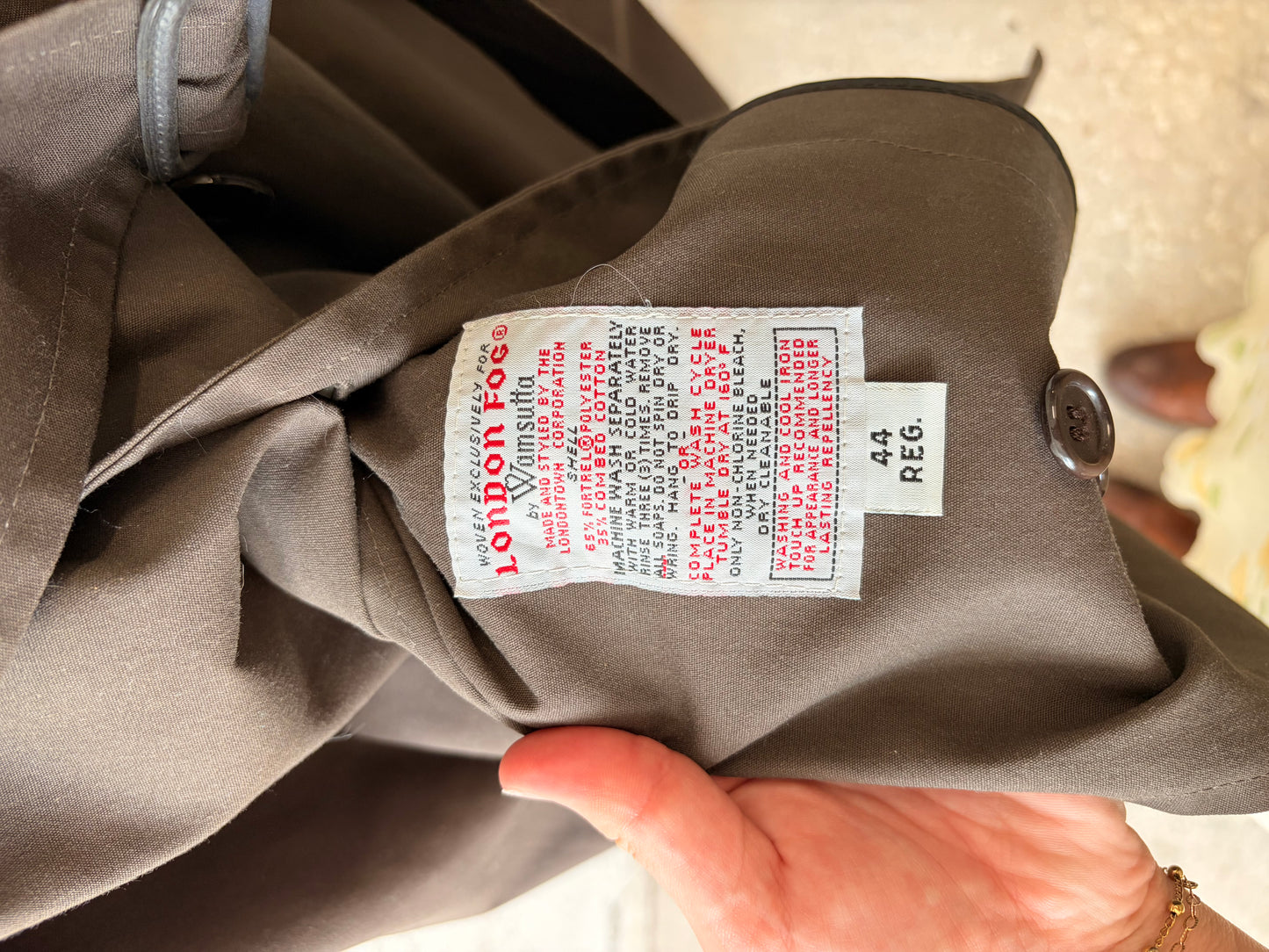 Vtg London Fog Trench Coat : 44 Reg