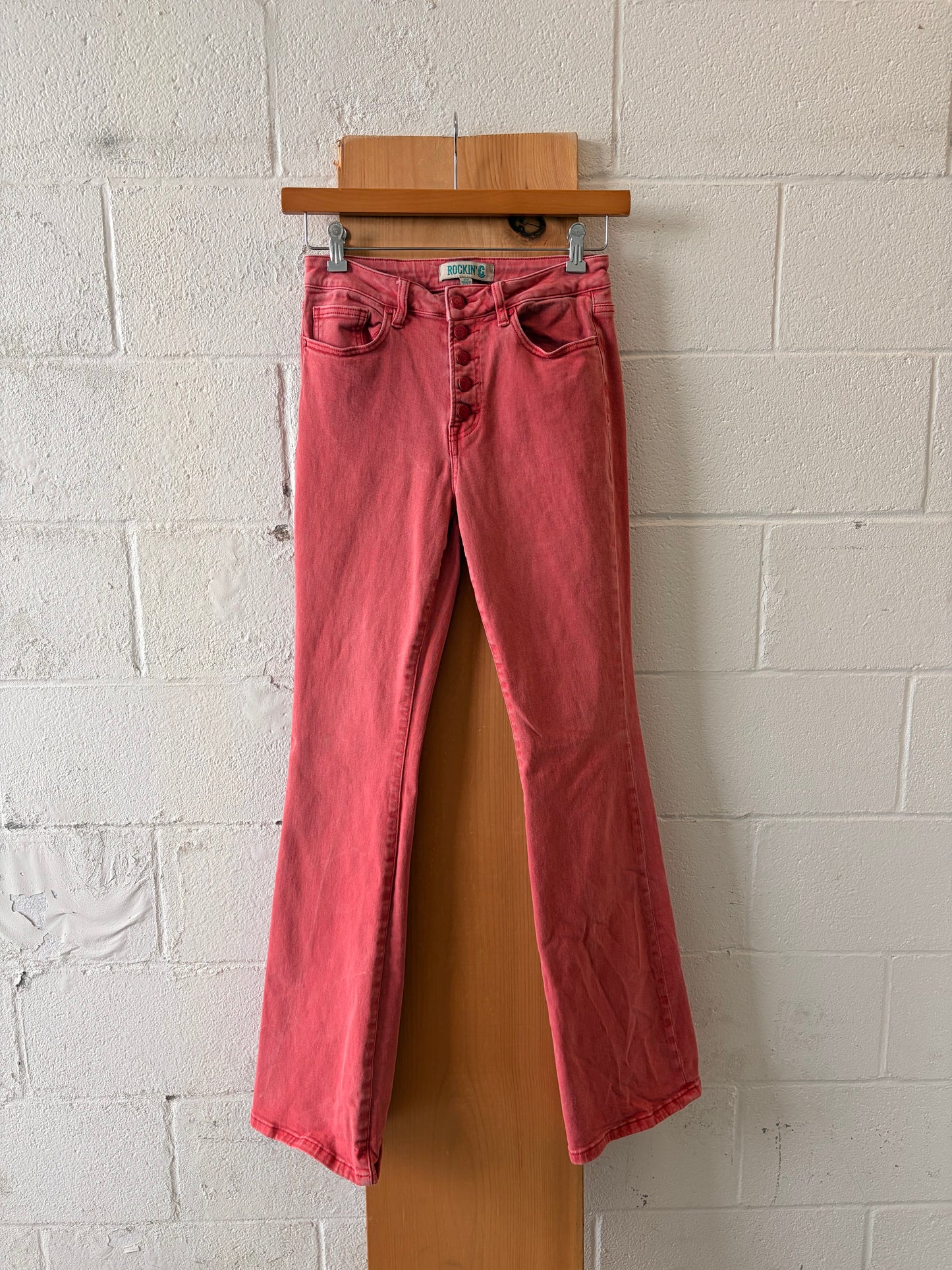 Rockin’ C Red Button Fly Jeans : 29