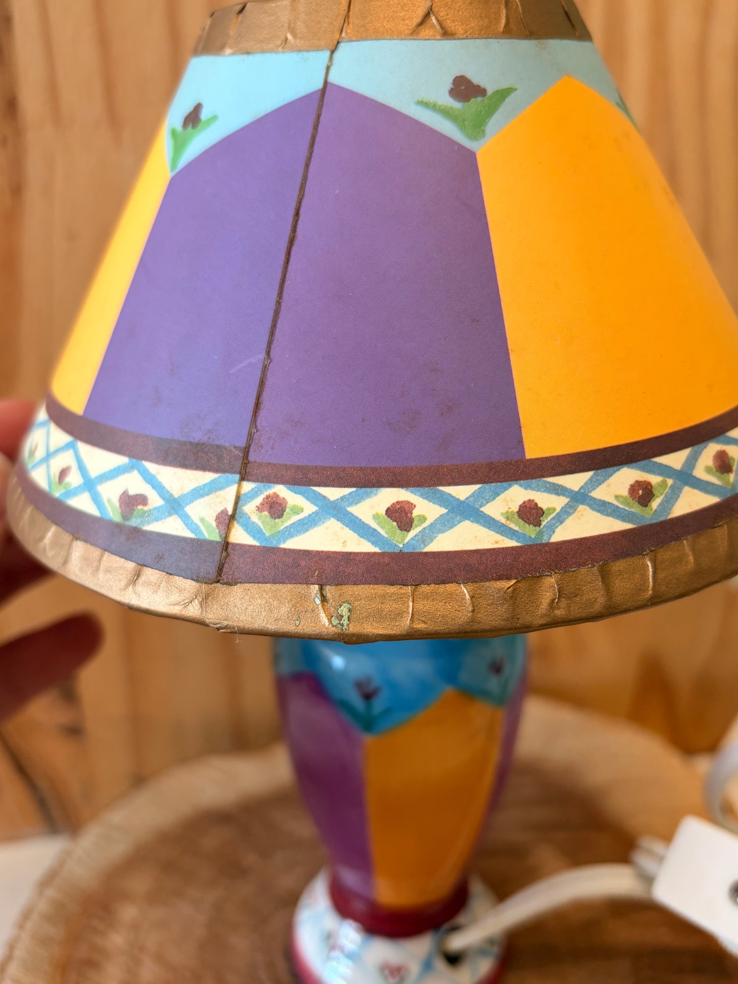 Tiny Floral Painted Lamp (Local Pick Up Only)