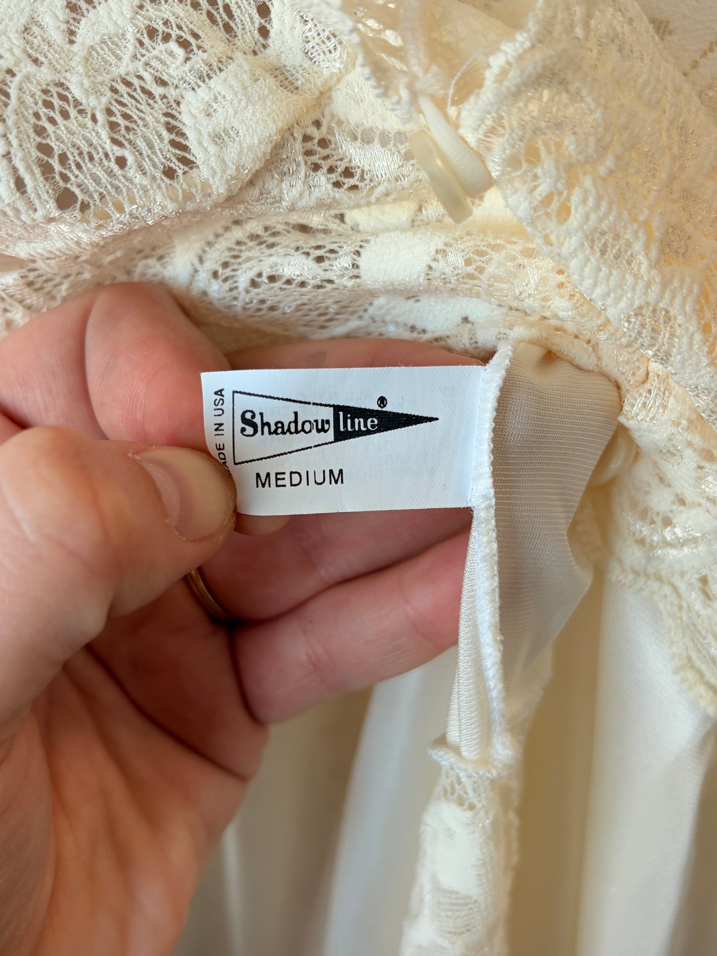 Long Ivory Lace Robe : S/M