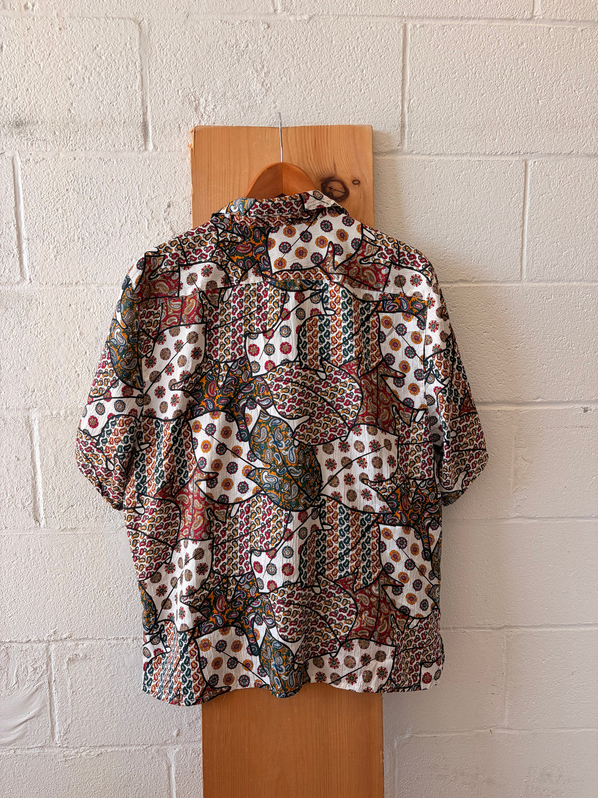 Vtg Patchwork Paisley Button Down : 38