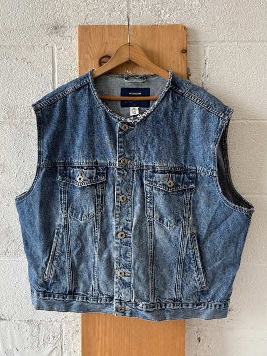 Vtg Denim Vest : XL
