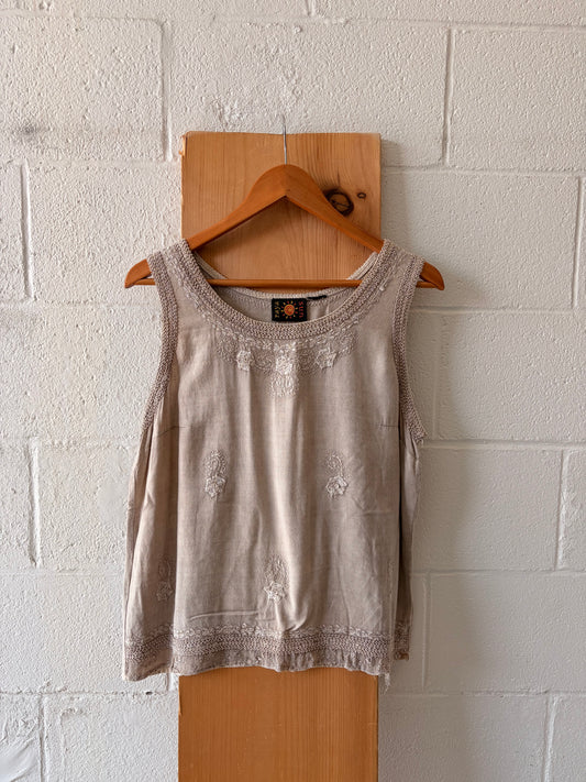 Boho Embroidered Tank : M/L
