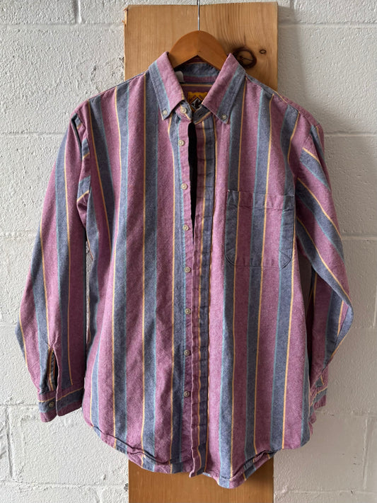 Vtg Striped Button Up Top : L