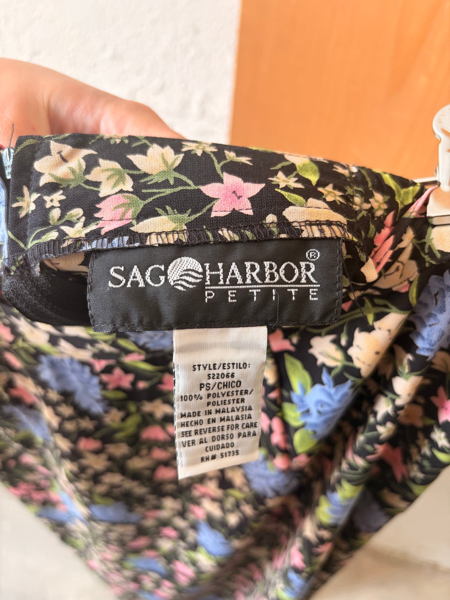 Pink & Blue Floral Skirt : PS