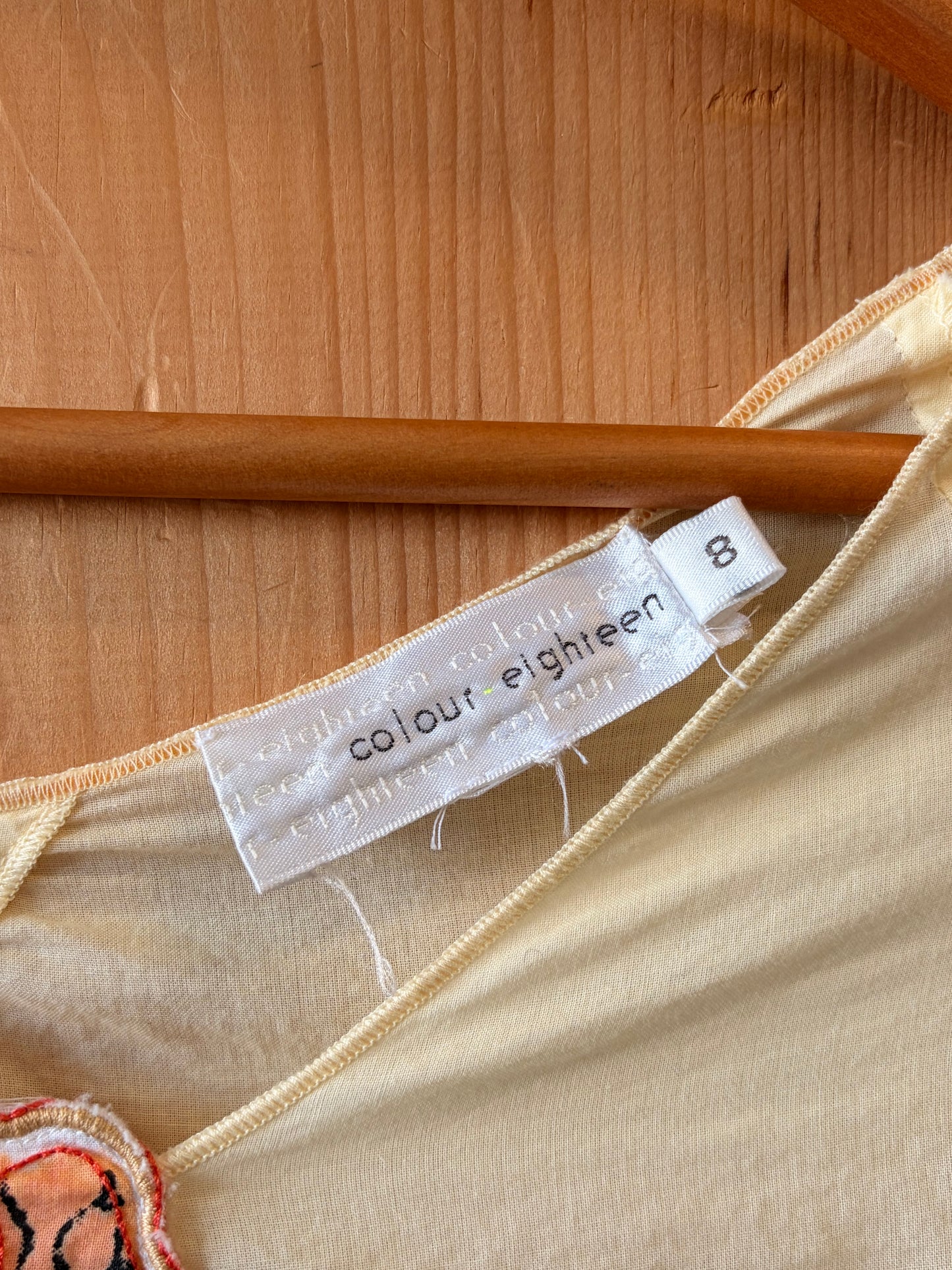 Dainty Floral Yellow Appliqué Top : 8
