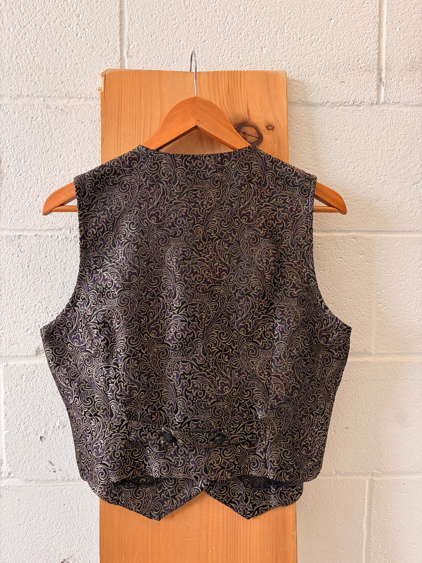 Vtg Metallic Paisley Vest : 10