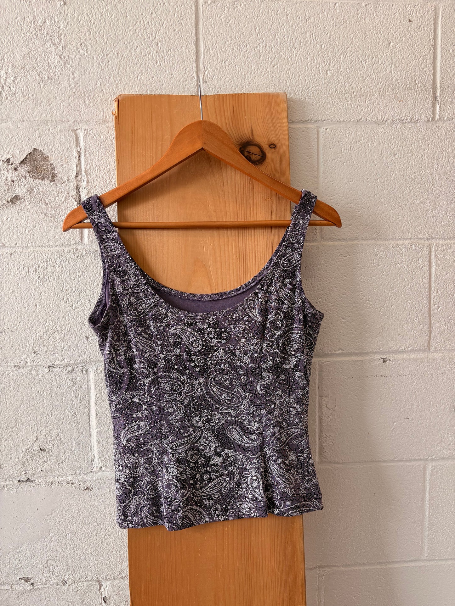 Purple Paisley Shimmer Top : MP