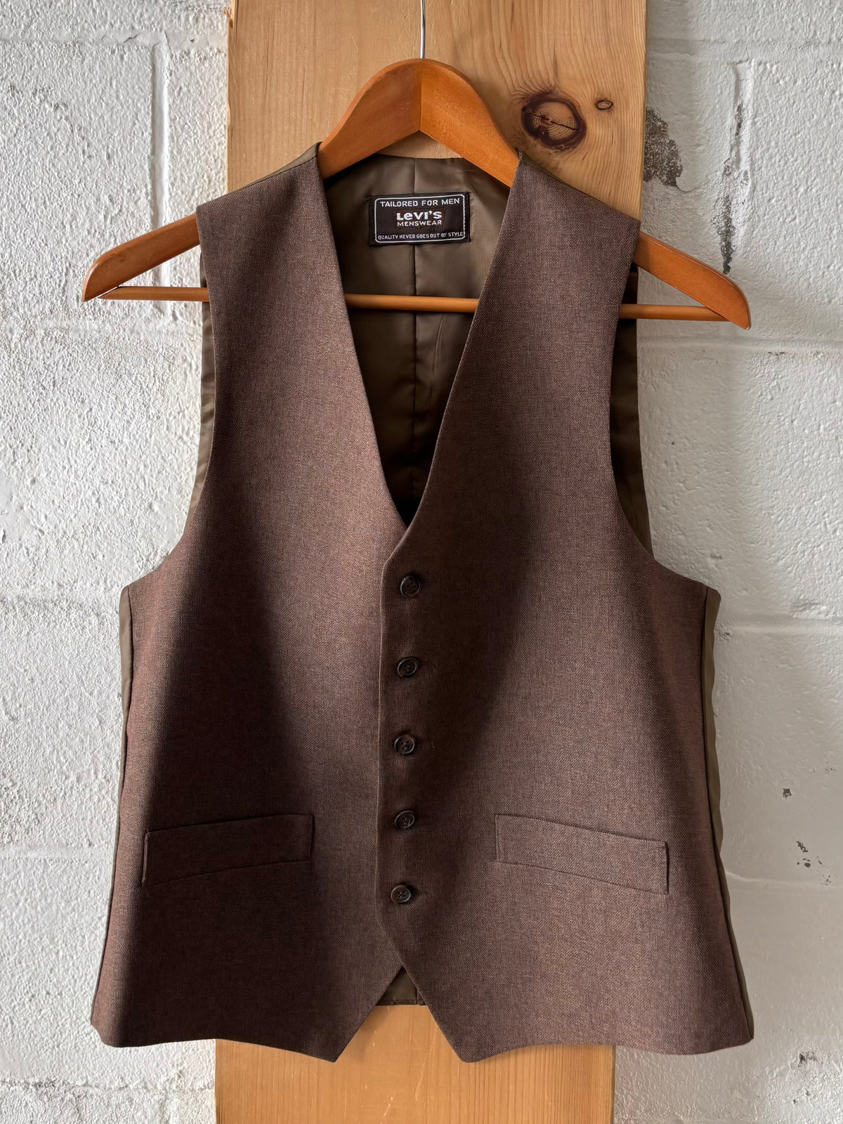 Vtg Brown Levi’s Vest : ~M/L