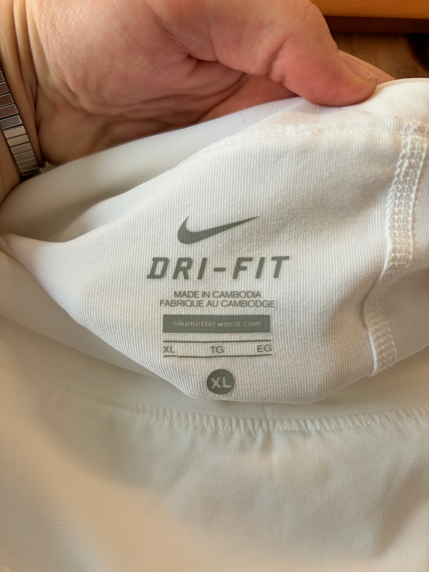 White Pleated Nike Tennis Skort : XL