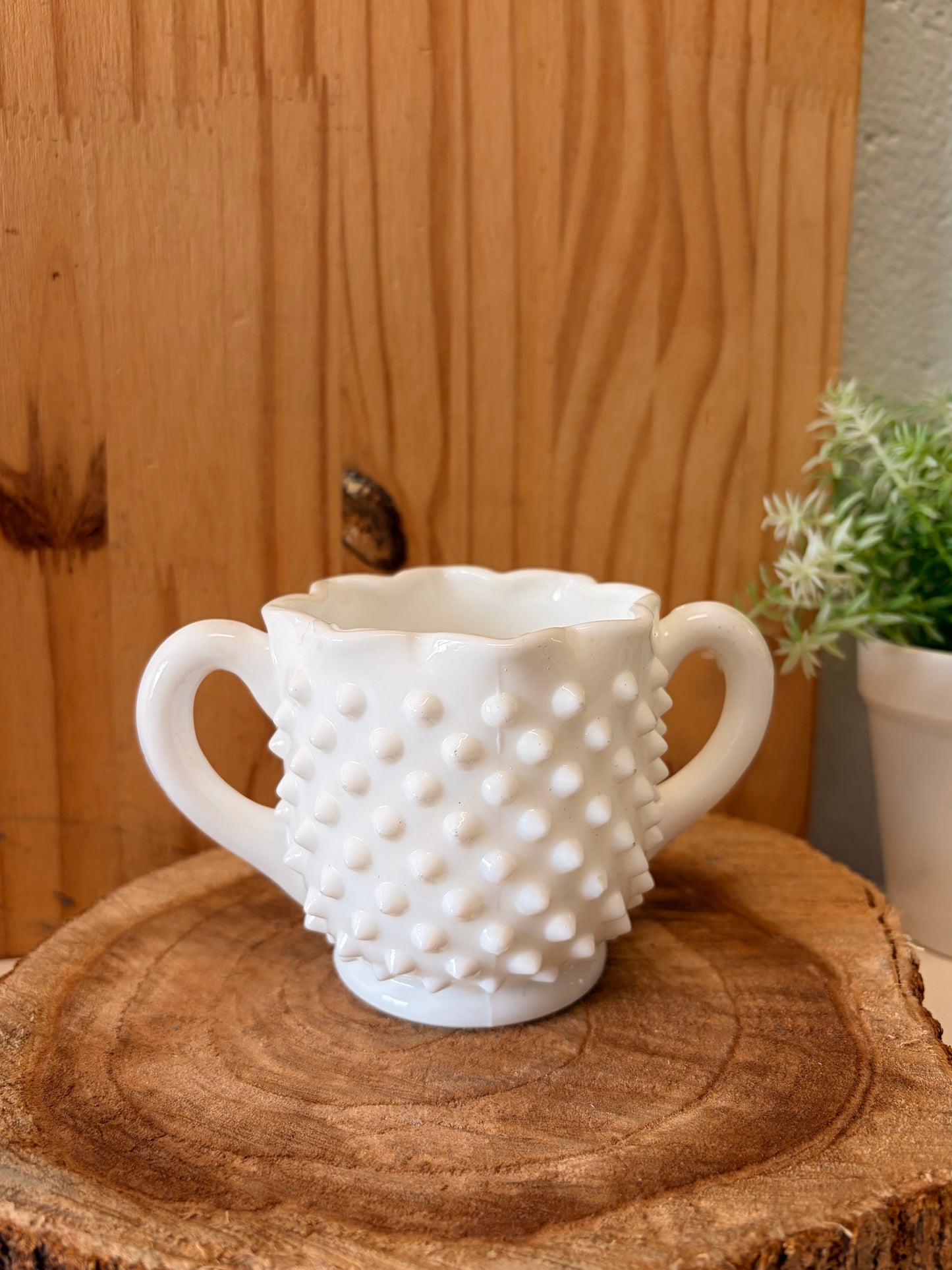 Vtg Fenton Milk Glass Sugar Bowl (Local Pick Up Only)