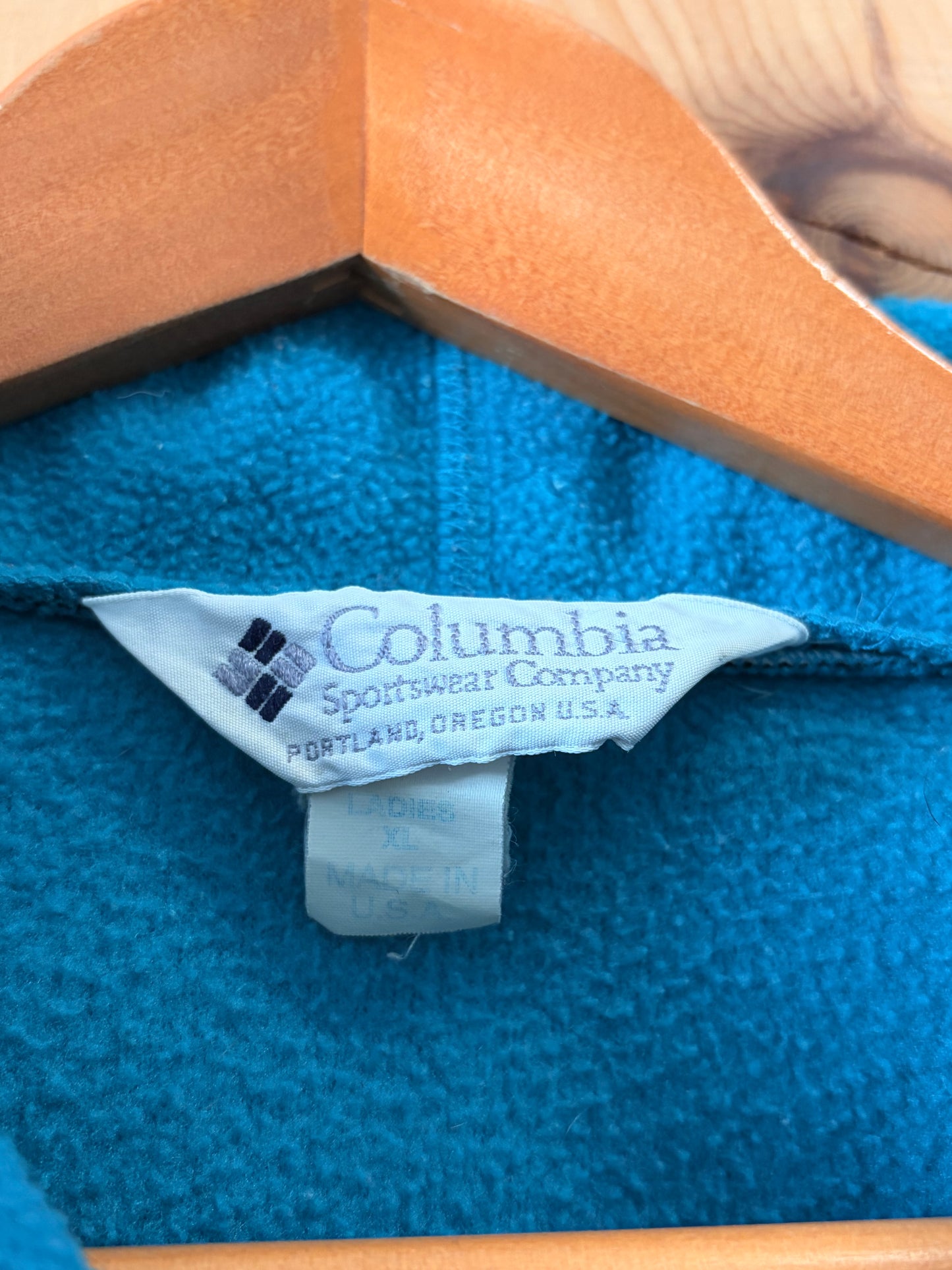 Vtg Blue Columbia Quarter Zip : Ladies XL