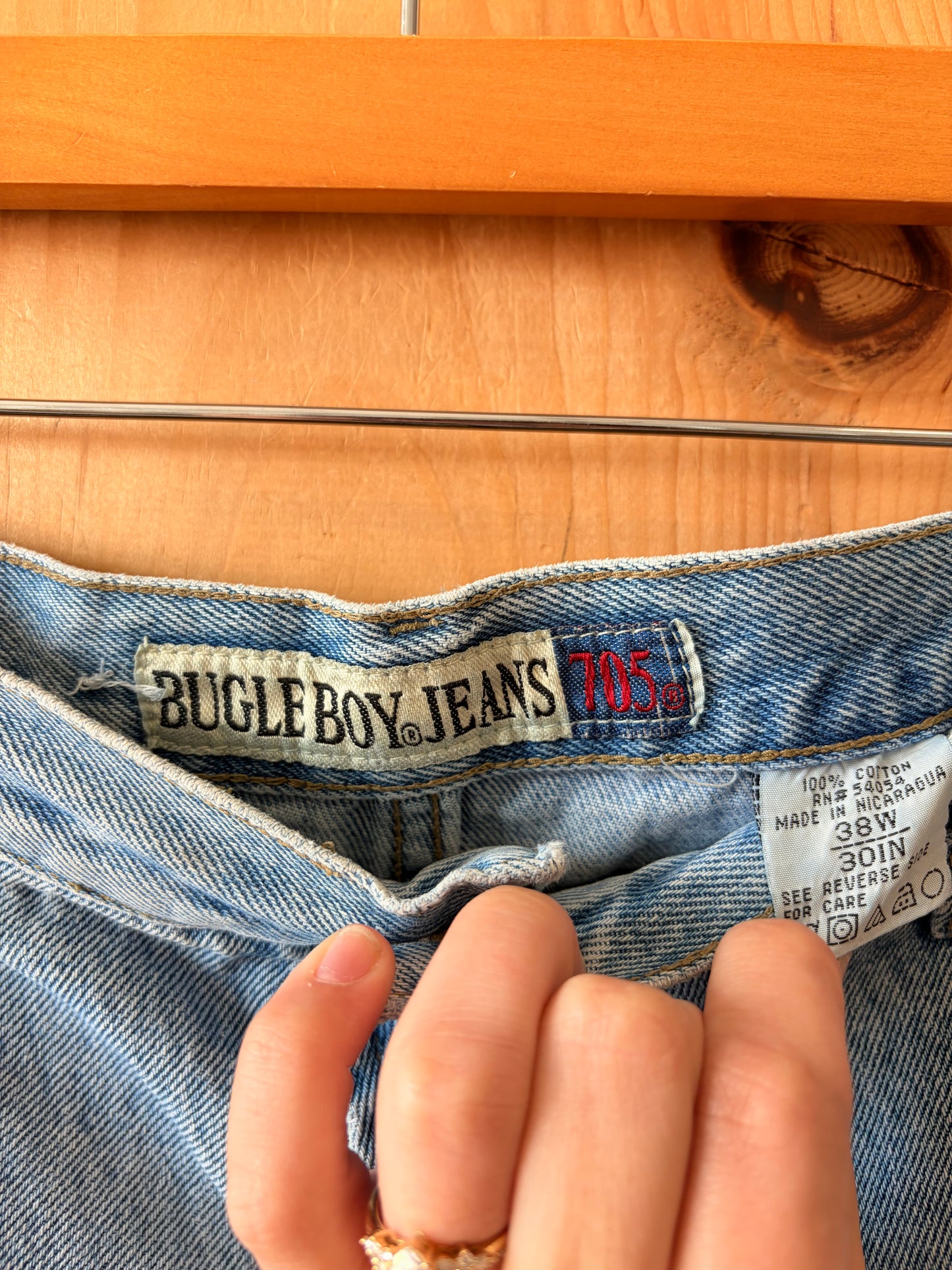 Bugle Boy Reworked Cut Off Shorts : 38W