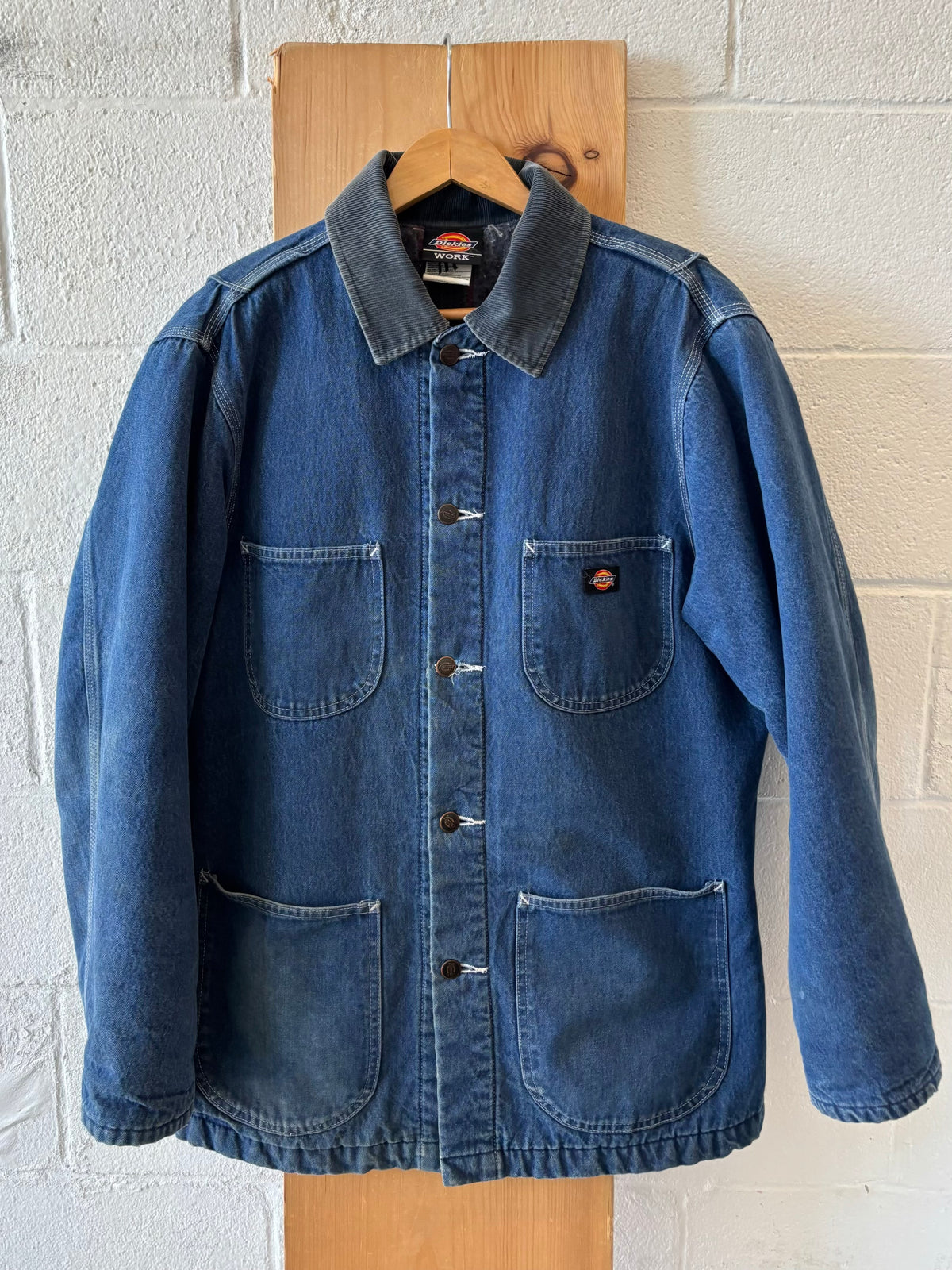 Vtg Dickies Blanket Lined Denim Chore Coat : M