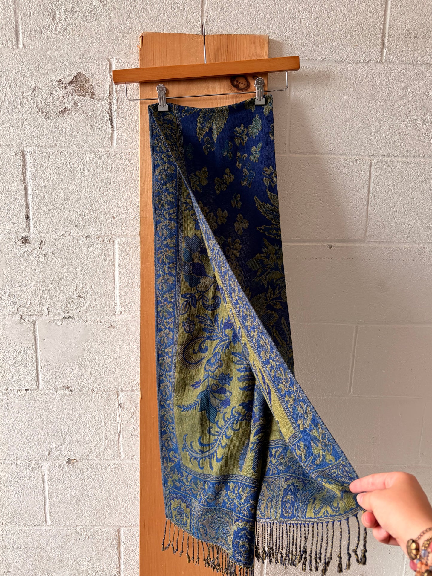 Large Paisley Fringe Scarf / Wrap