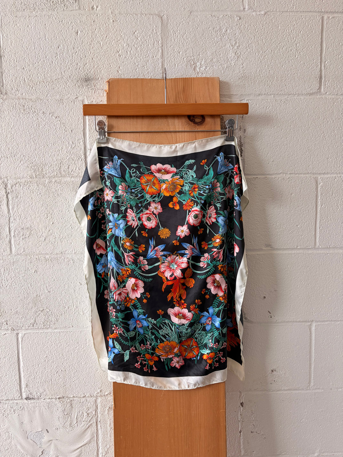 Square Botanical Print Scarf