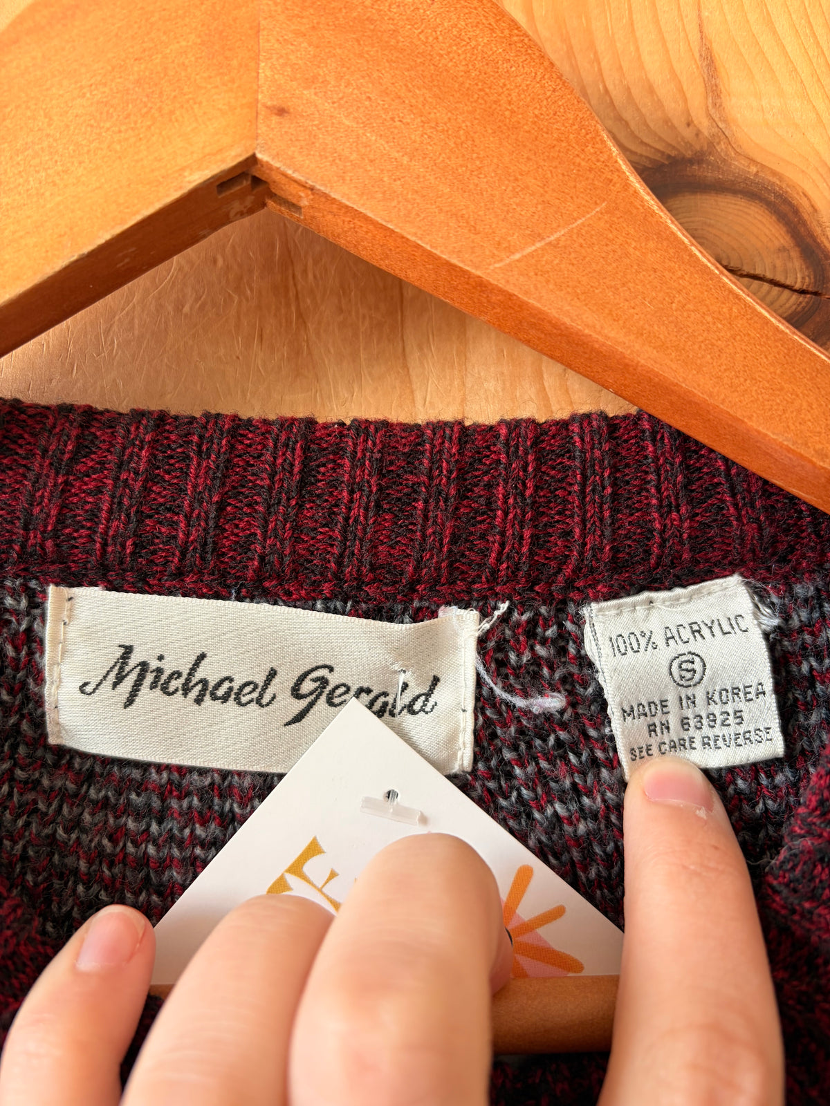 Vtg Striped Red Sweater : S