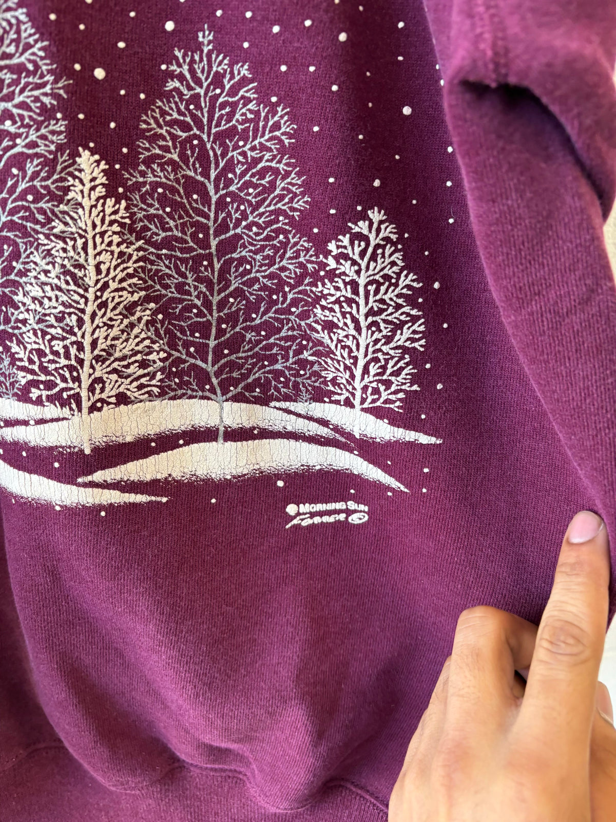 Vtg Maroon Collared Crew : L