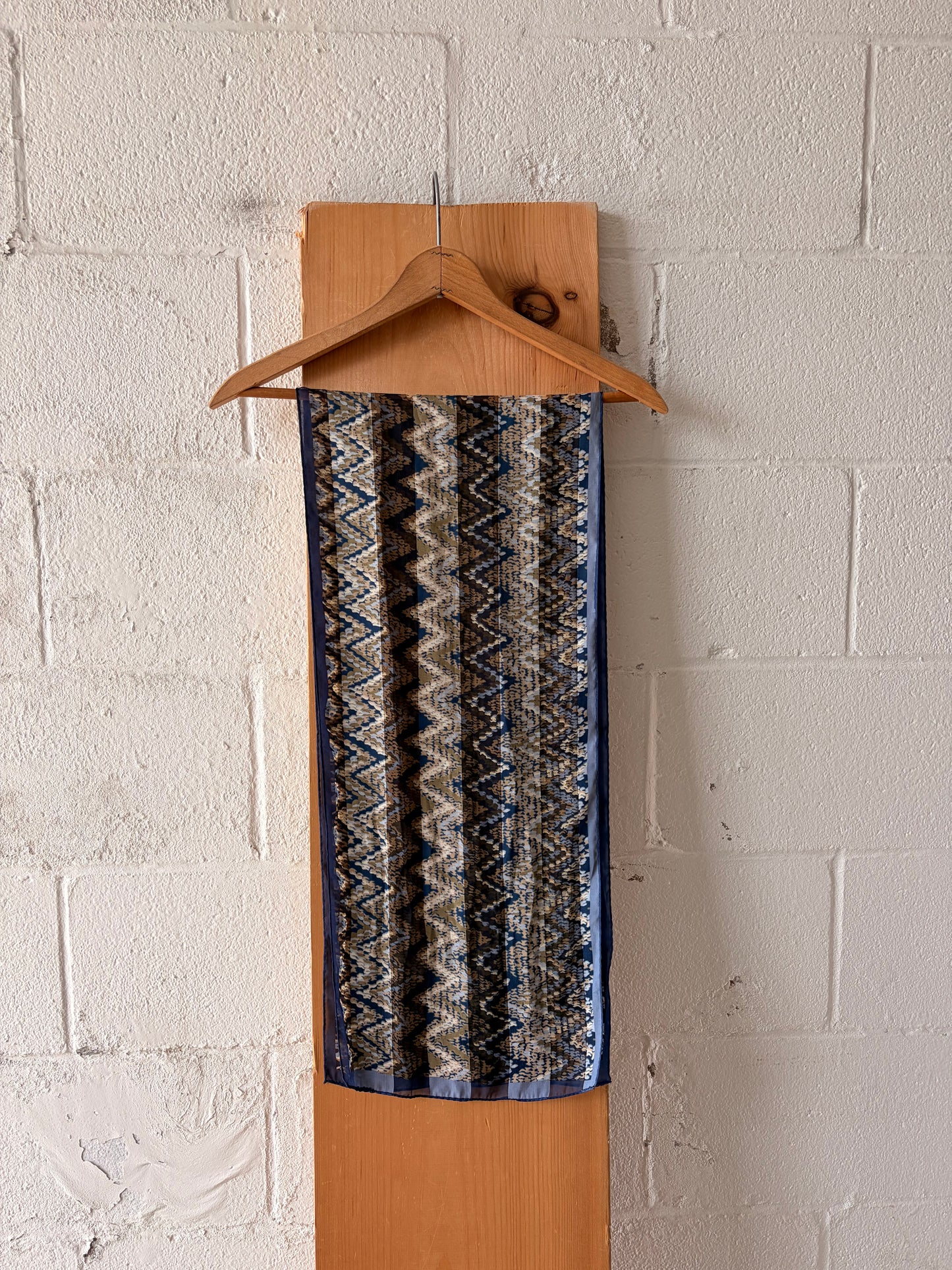 Patterned Blue Scarf