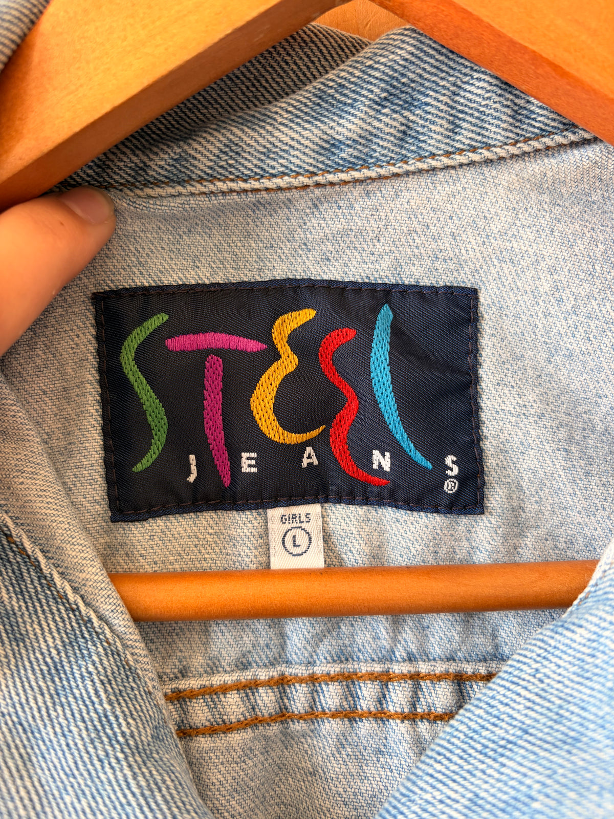 Little Light Wash Denim Vest : Girls L