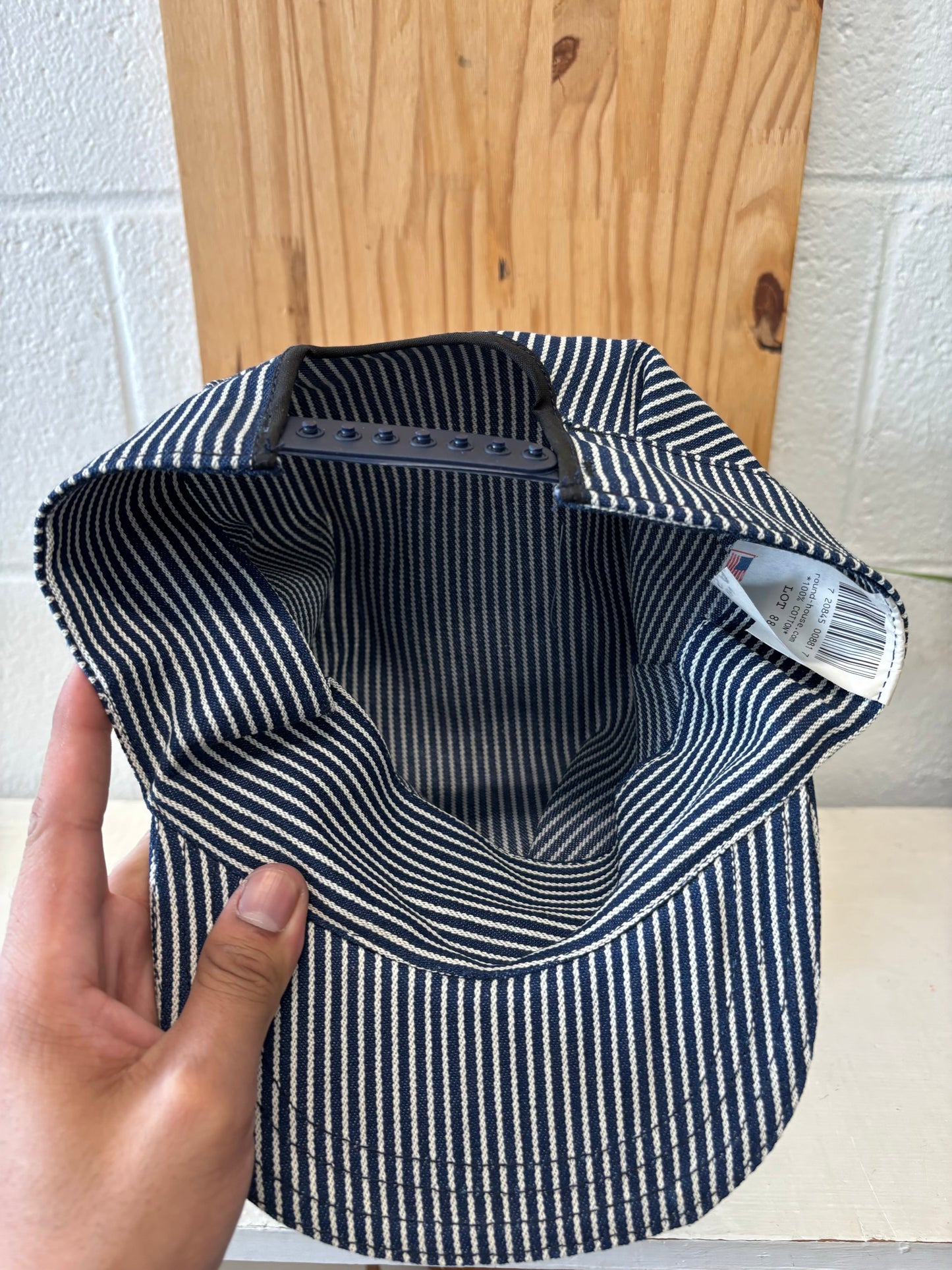 Roundhouse Striped Railroad Cap (Local Pickup Only)