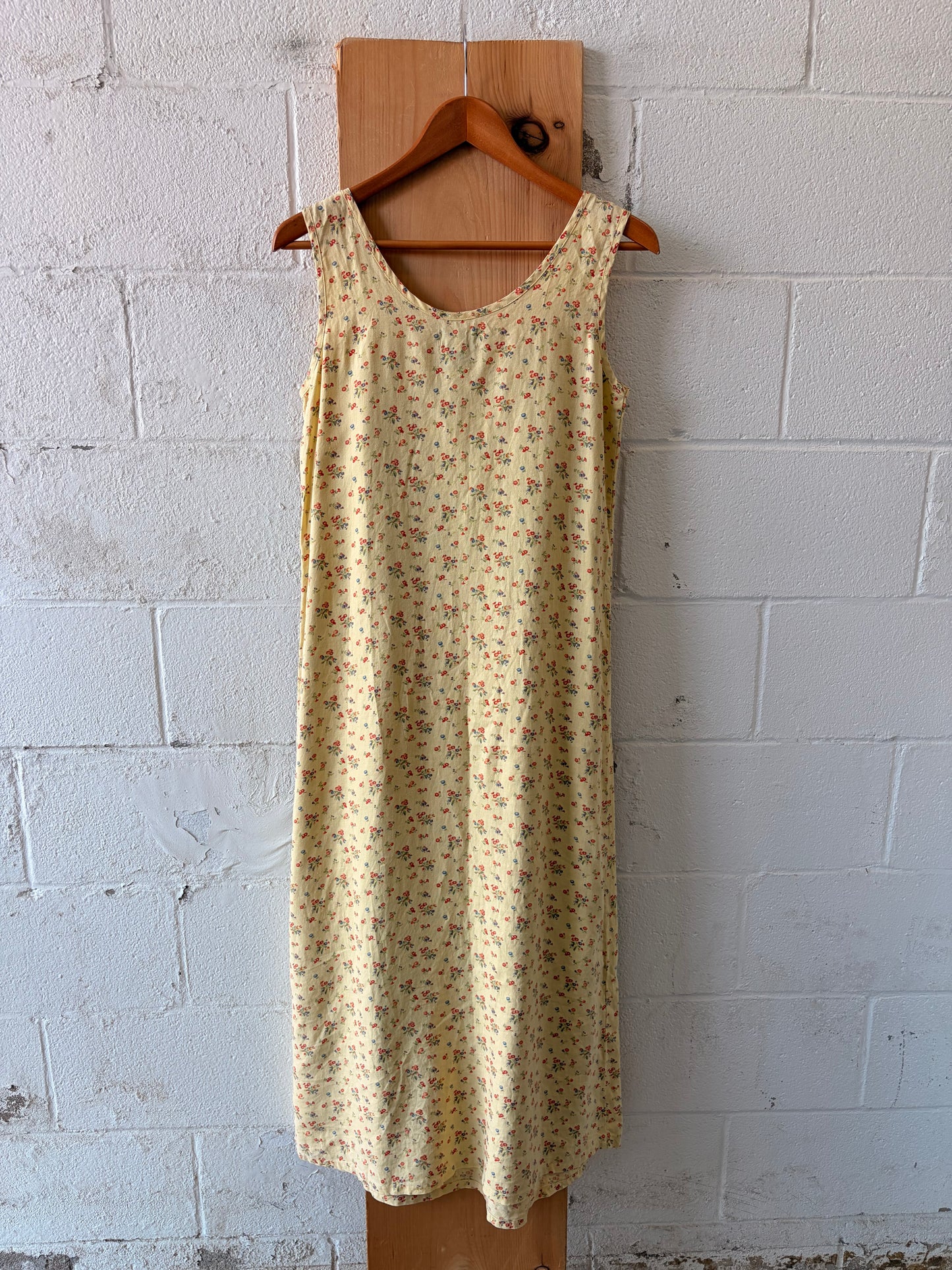 Floral Linen Dress : M