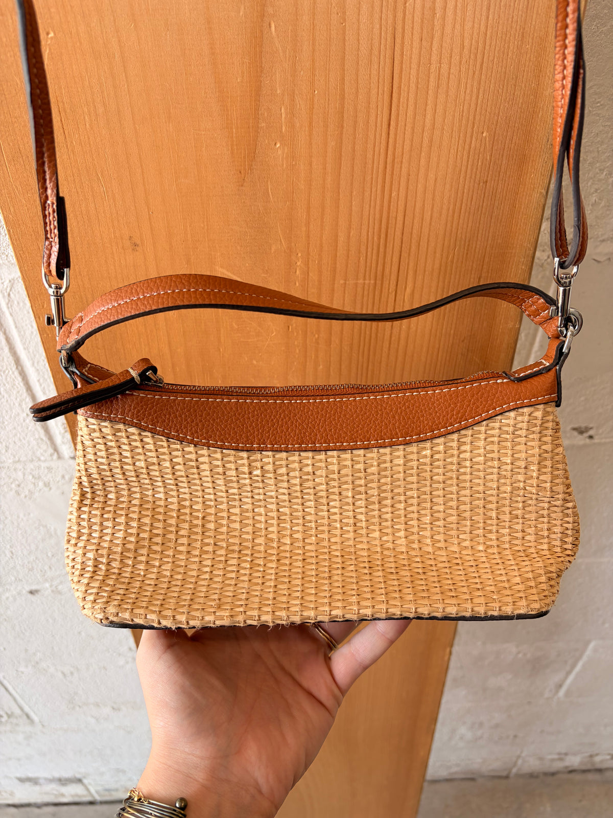 Vera Bradley Woven Straw Crossbody Handbag