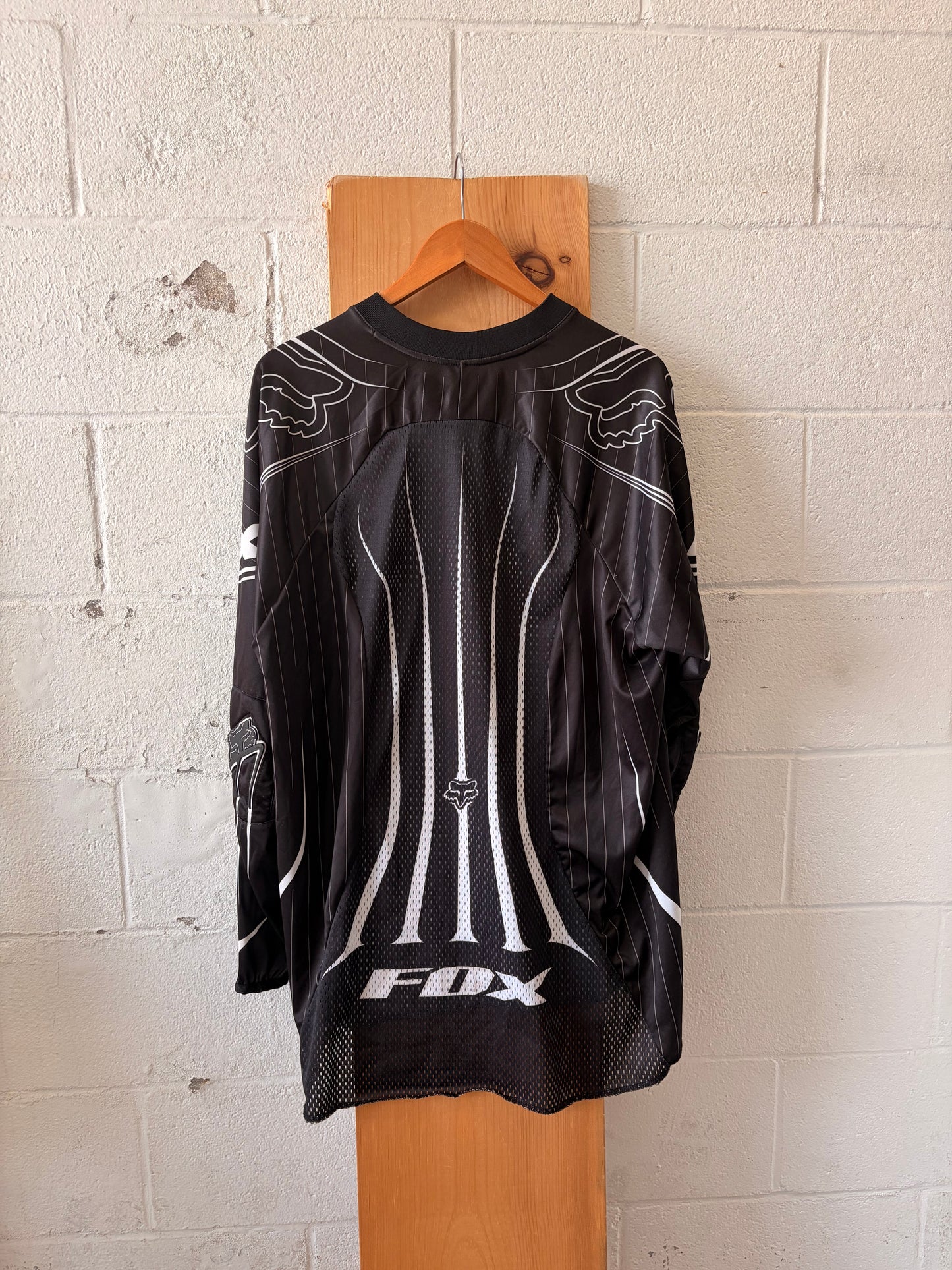 Vtg Pinstriped Fox Racing Jersey : XL