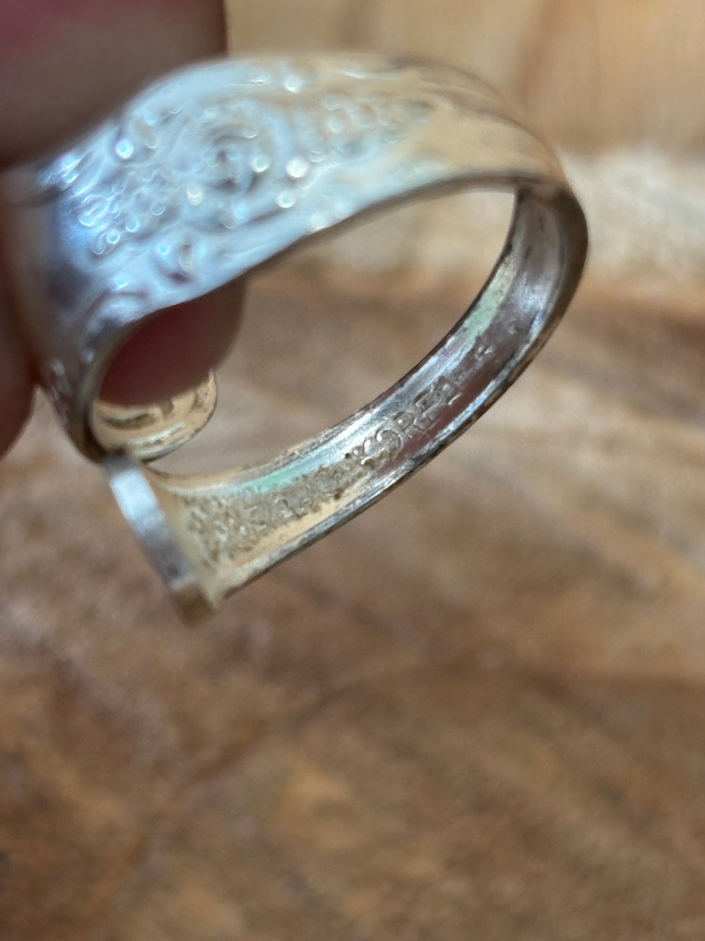 Silver Tone Spoon Ring : 7.5