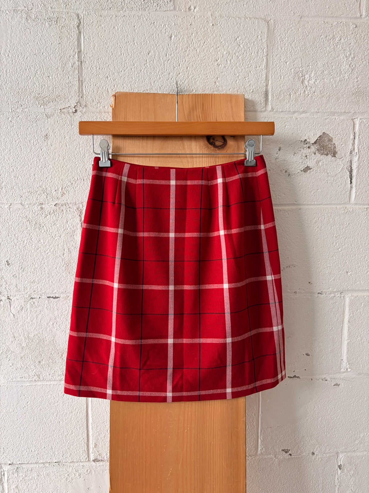 Red Plaid Skirt : 6P