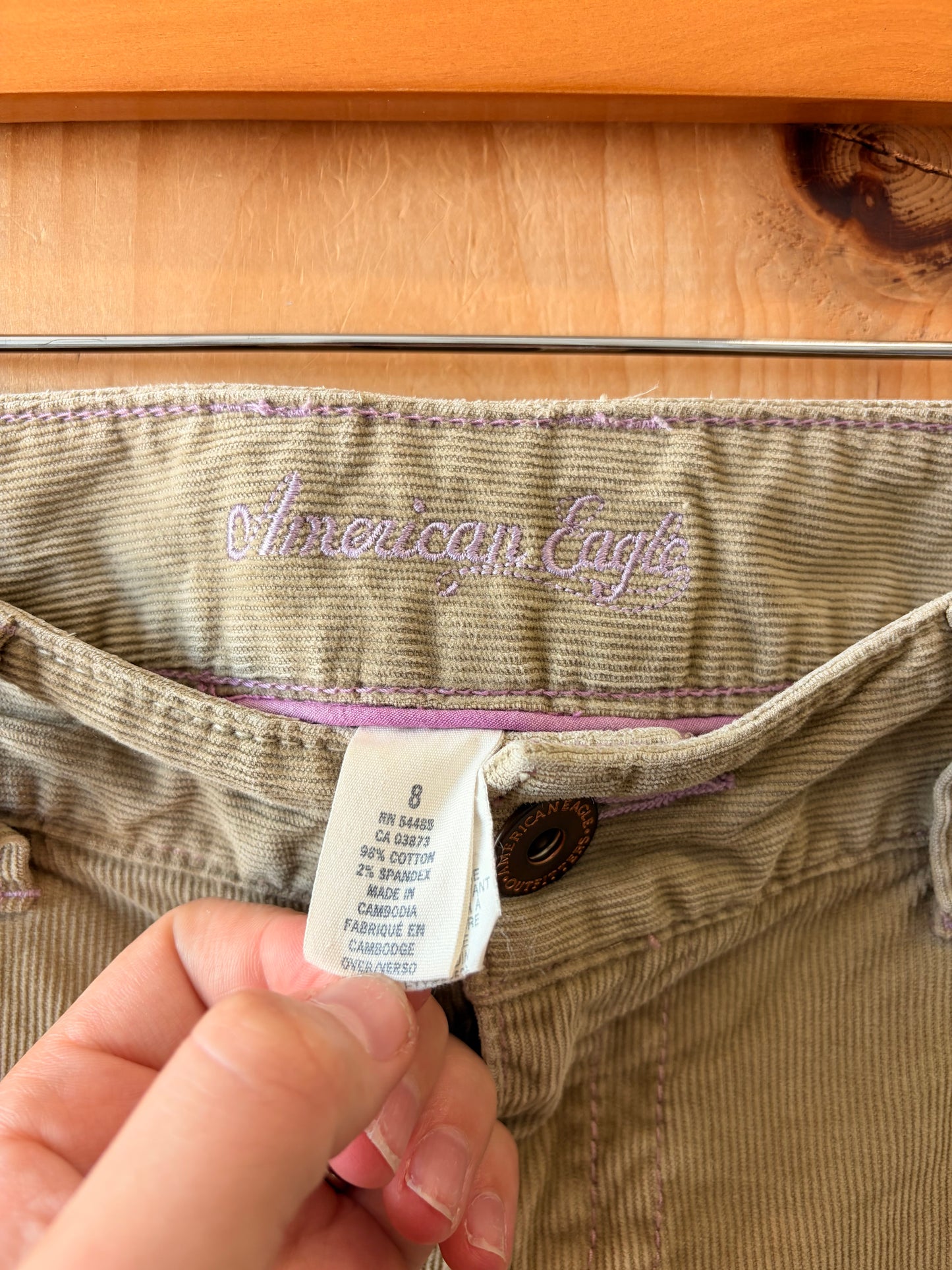 Y2K Khaki Corduroy Pants : 8