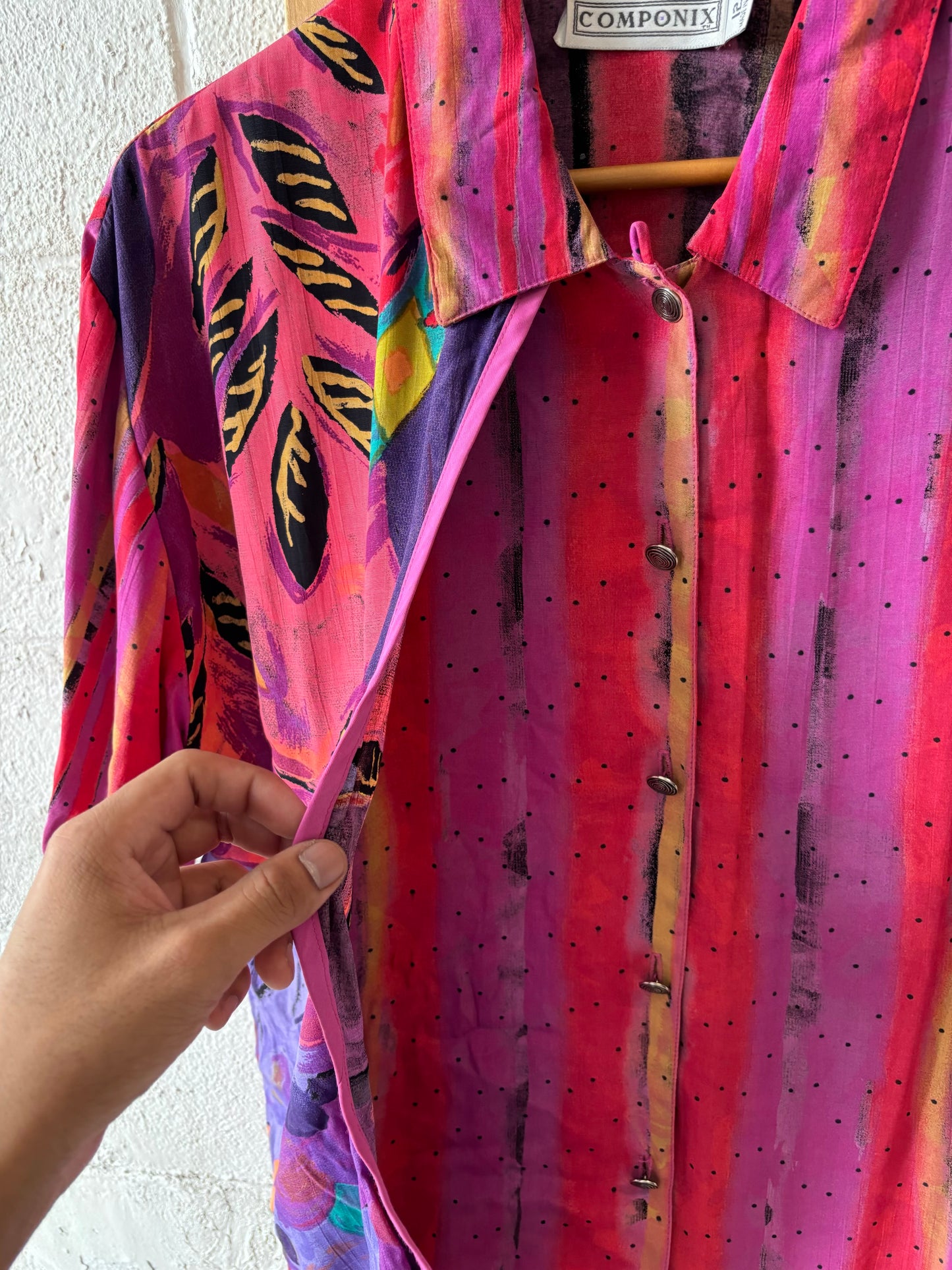 Vtg Colorful Abstract Button Down : 12