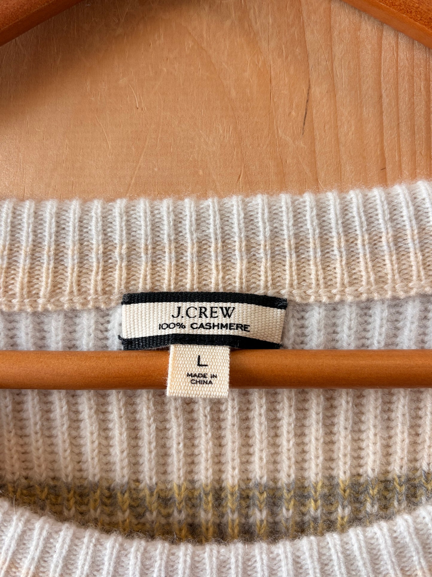Striped Cashmere Sweater : L