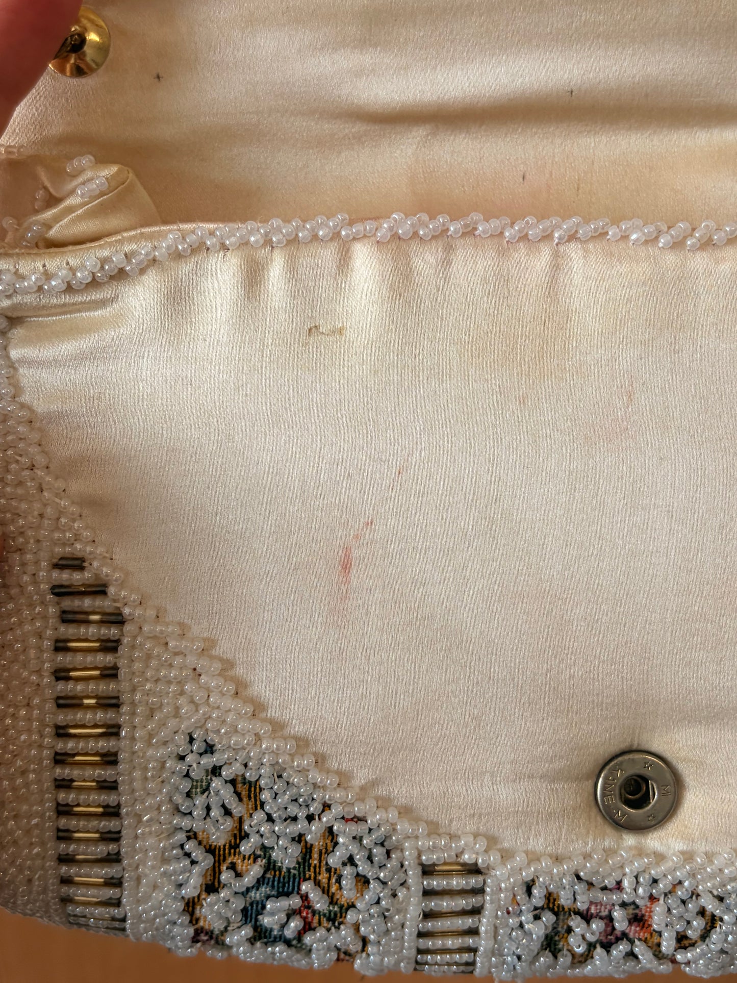 Vtg Handmade Beaded Purse